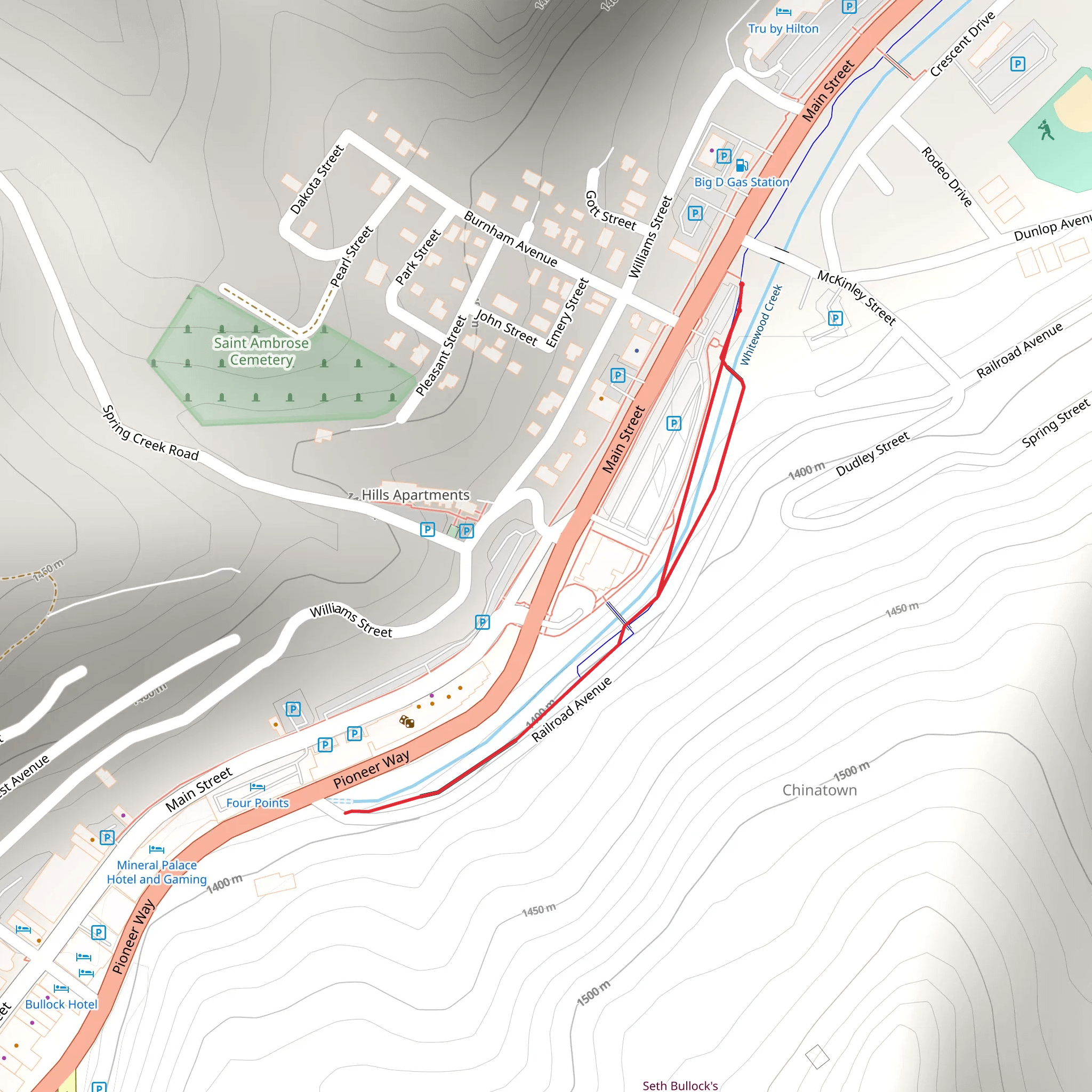 Whitewood Creek mobile static map