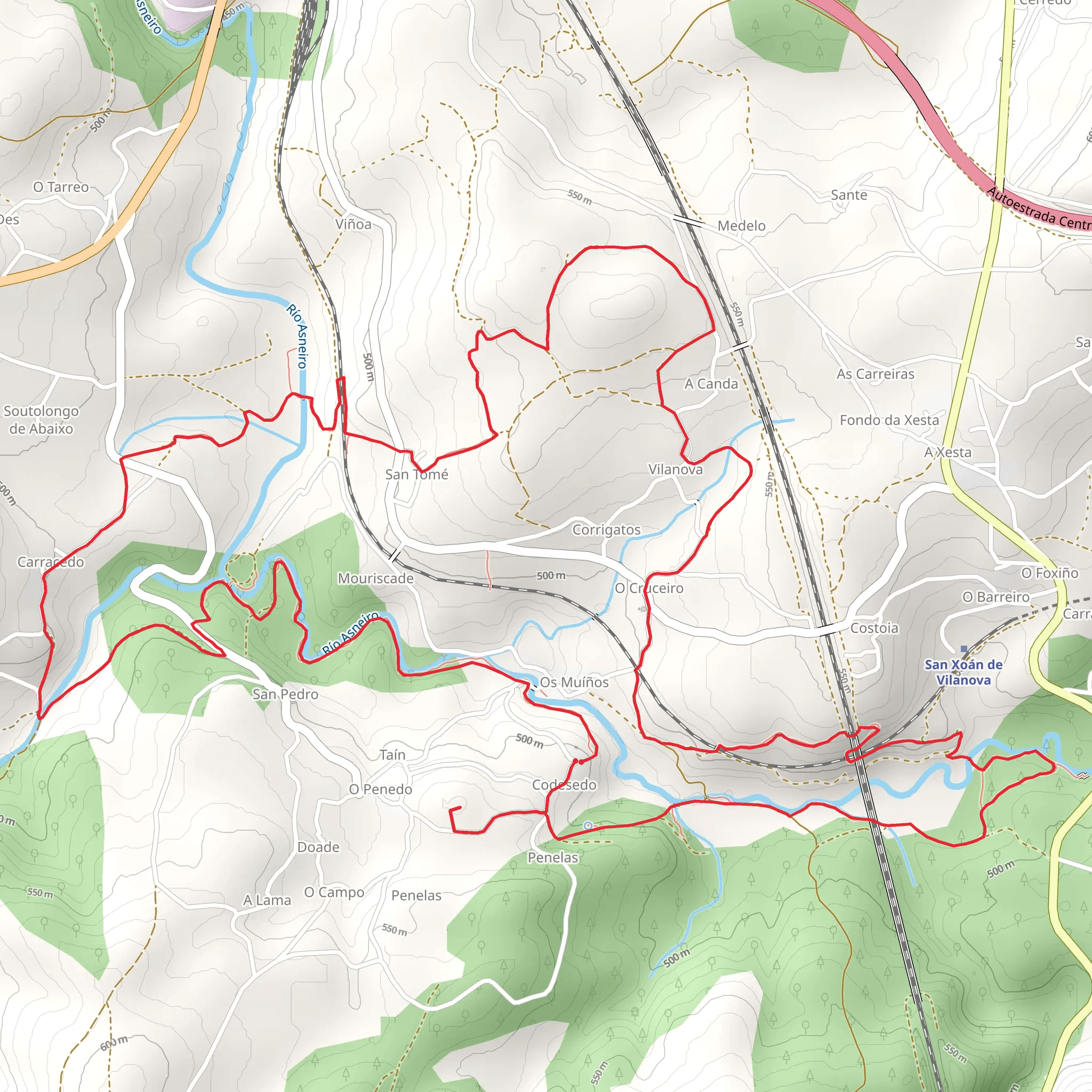 PR G 210 Ruta Castro De Doade mobile static map