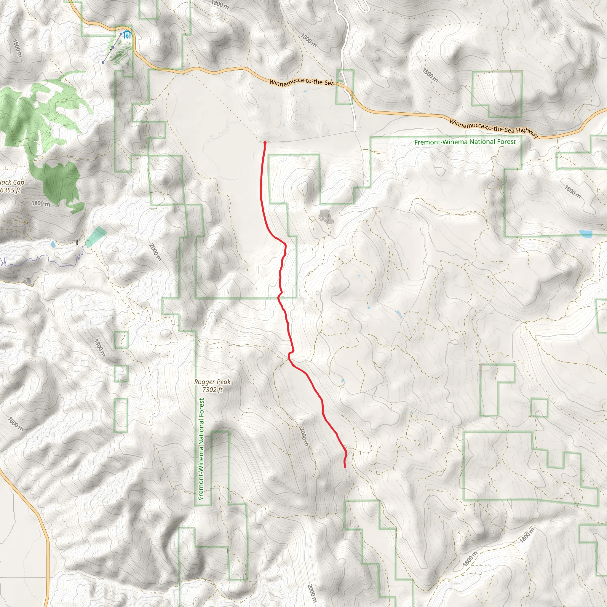 Burnt Creek Out and Back mobile static map