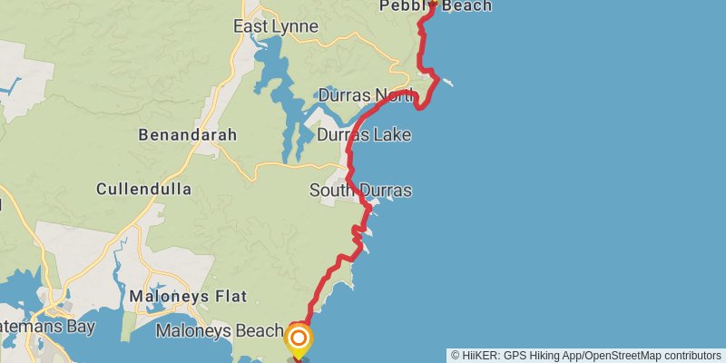 The Great South Coast Walk stage 15 Map