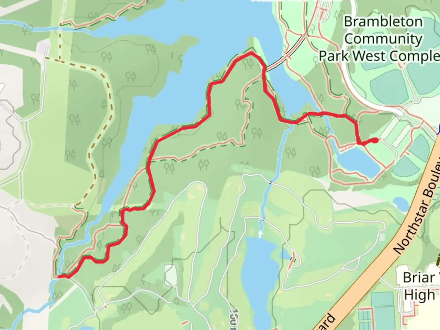 An image depicting the trail Beaverdam Creek Out and Back and its surrounding area.