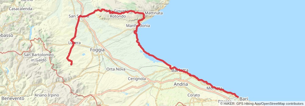Via Francigena alt 13 Map