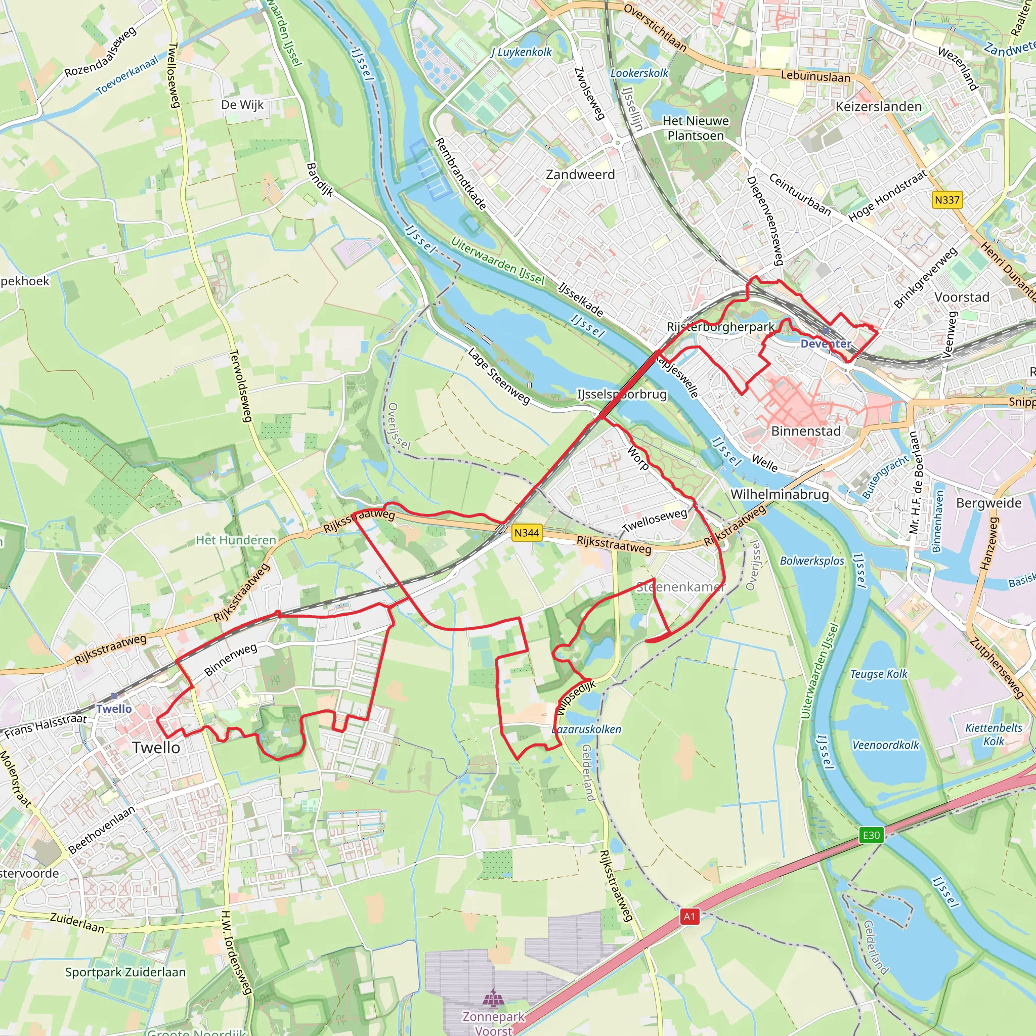 Rijsterborgherpark, Hackfort Veenhuis via Vermeers Weg mobile static map