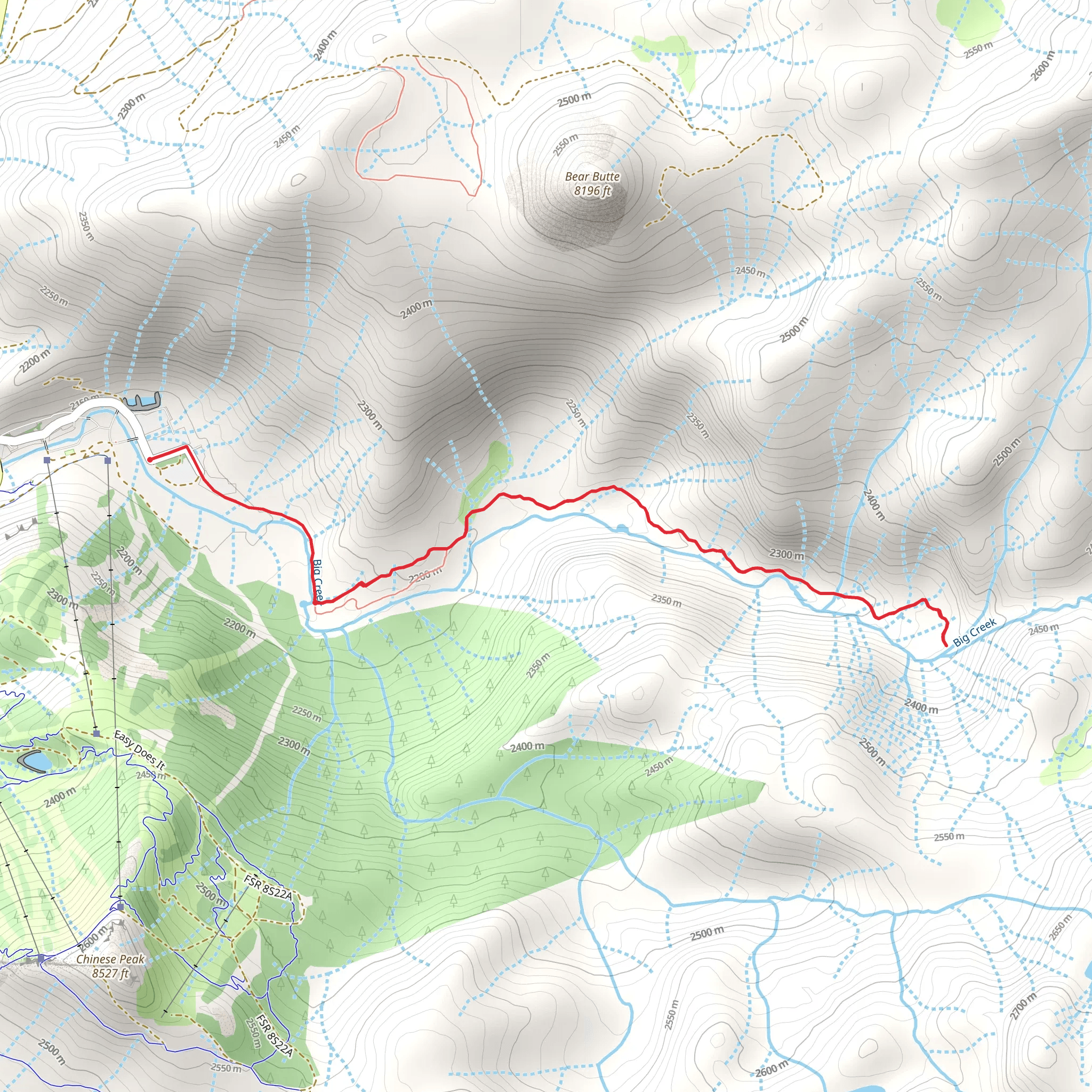 Indian Pools Trail mobile static map