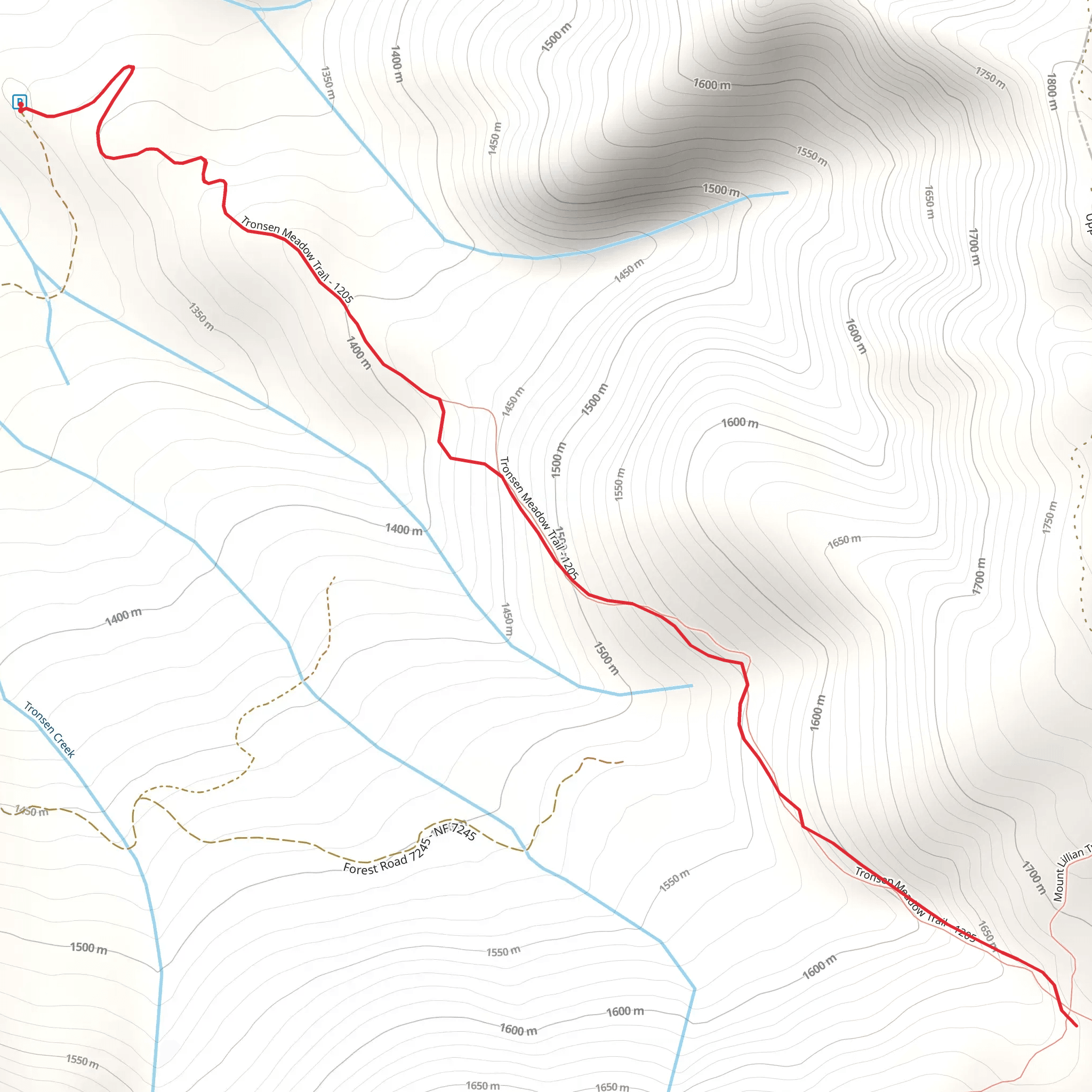 Tronsen Meadow Trail mobile static map