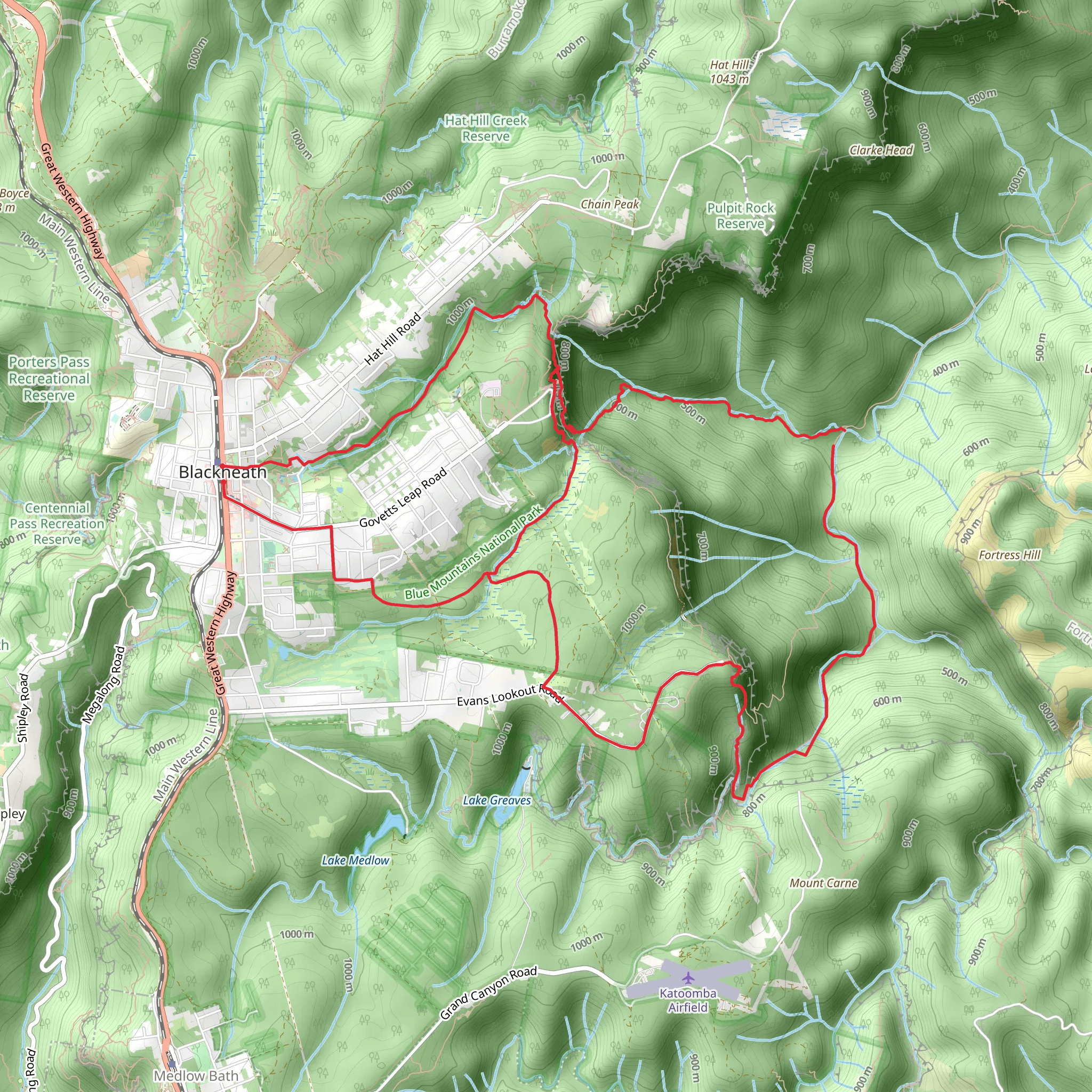 Blackheath to Blue Gum Loop mobile static map