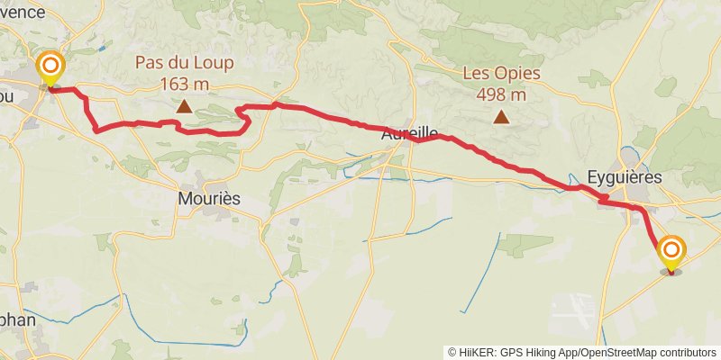 Via Aurelia stage 20 Map