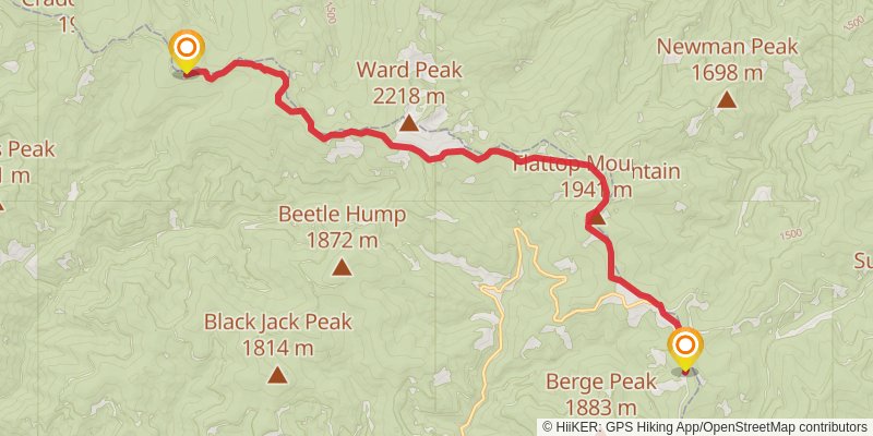 Idaho Centennial Trail stage 61 Map
