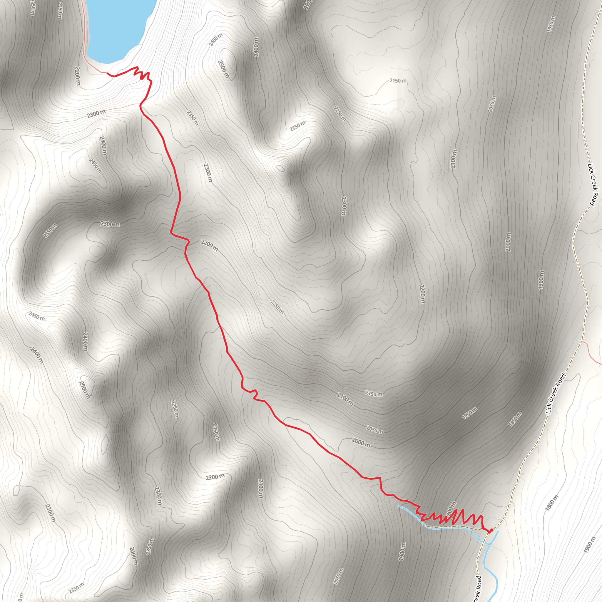 Box Lake Trail mobile static map