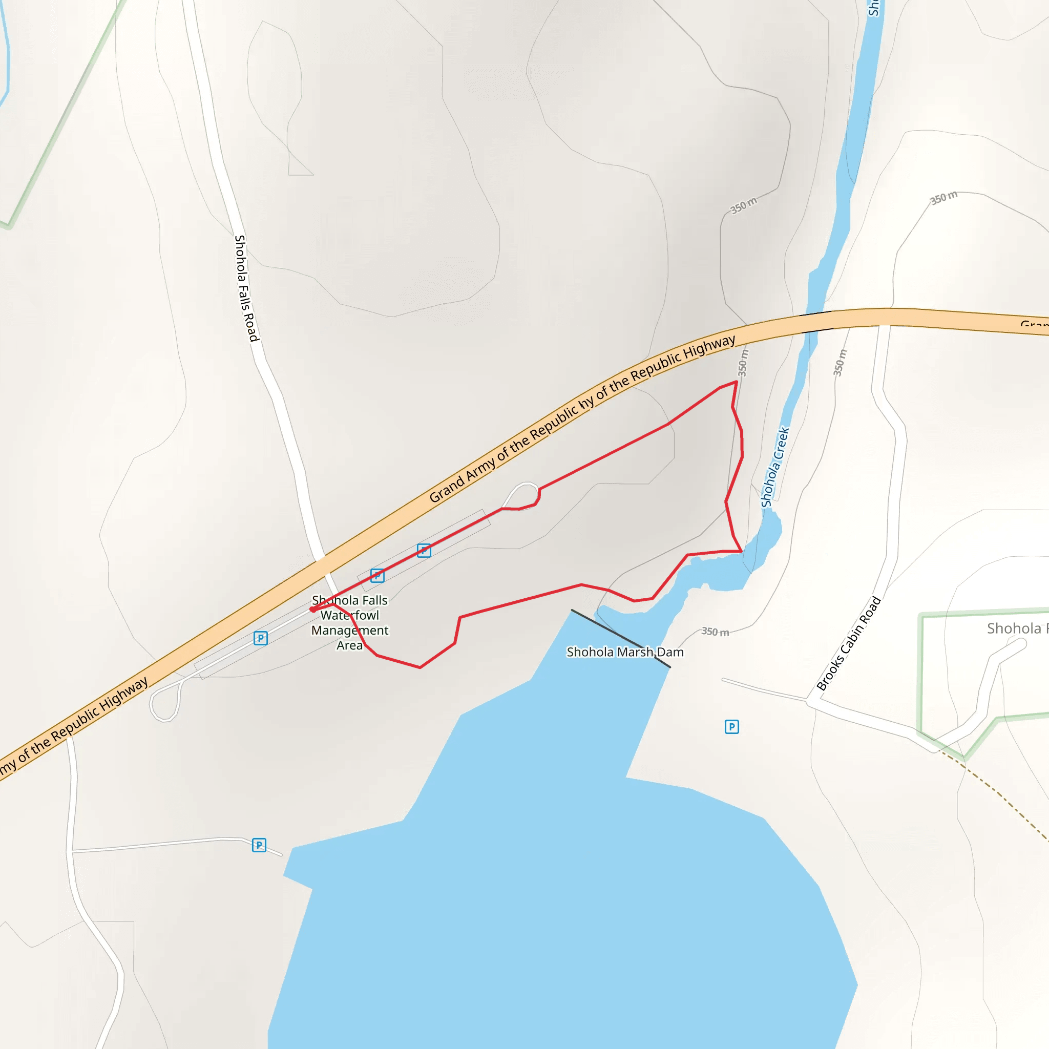 Shohola Creek from Grand Army of the Republic Highway mobile static map