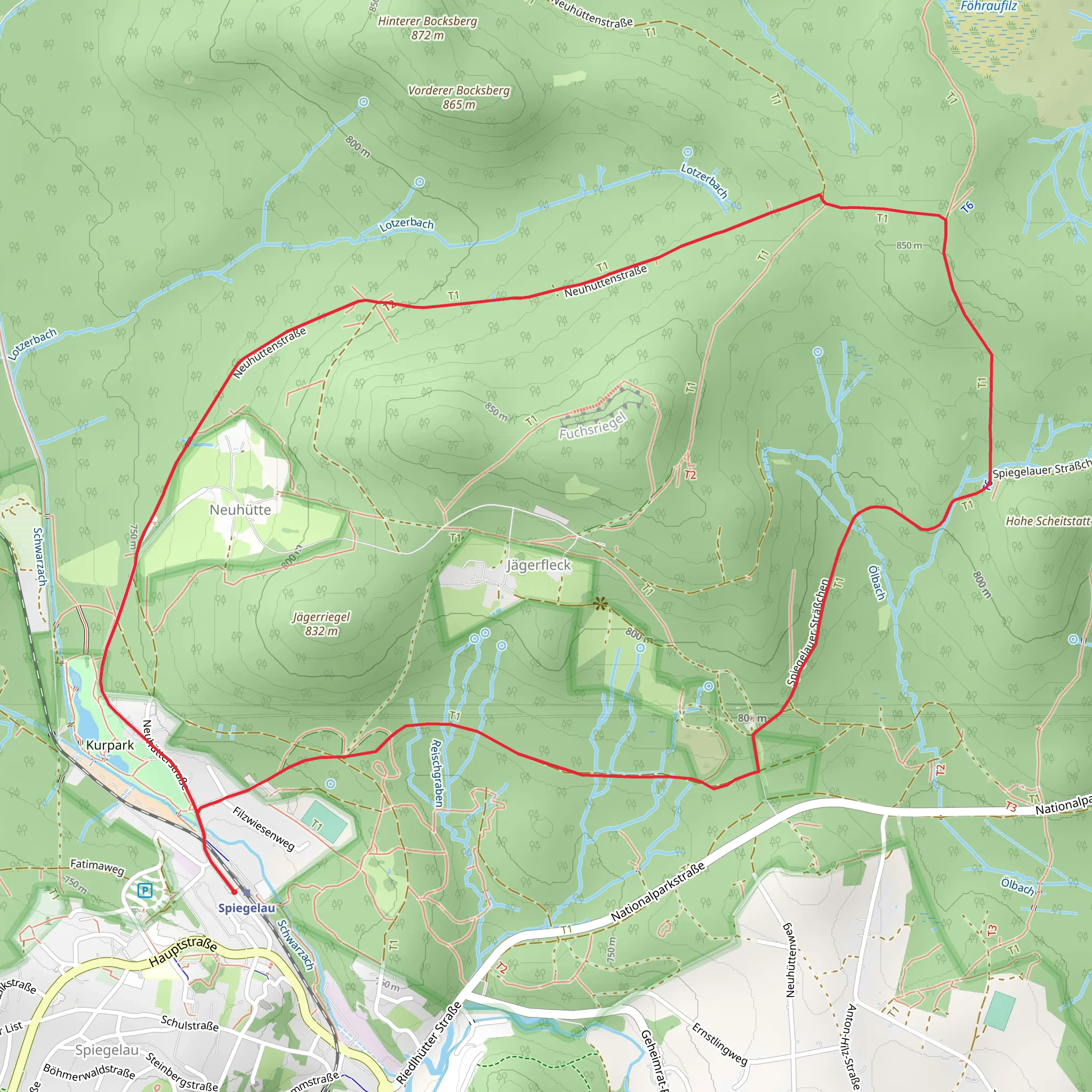 Steinpilz and Ahorn Loop mobile static map