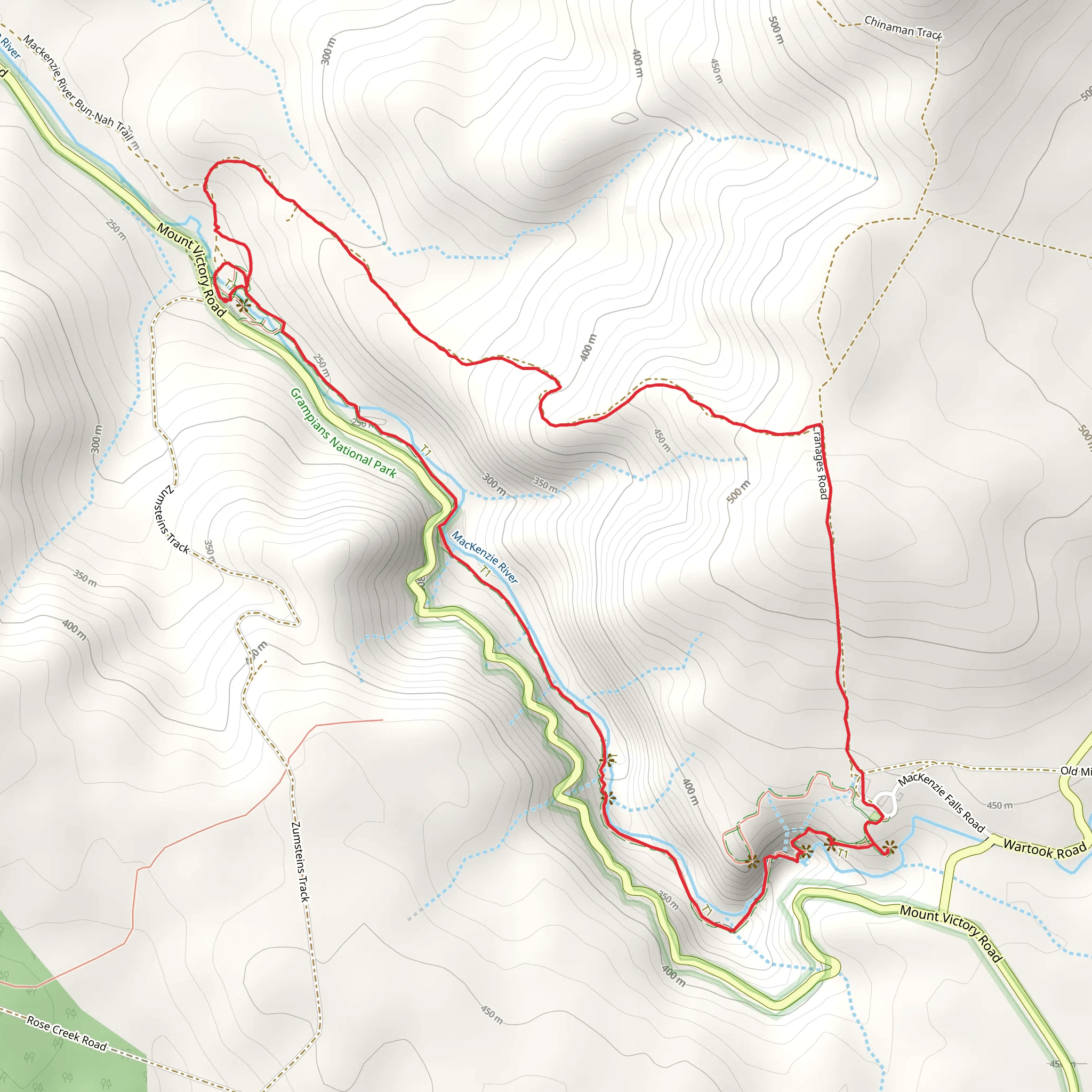 MacKenzie Falls Circuit Trail mobile static map