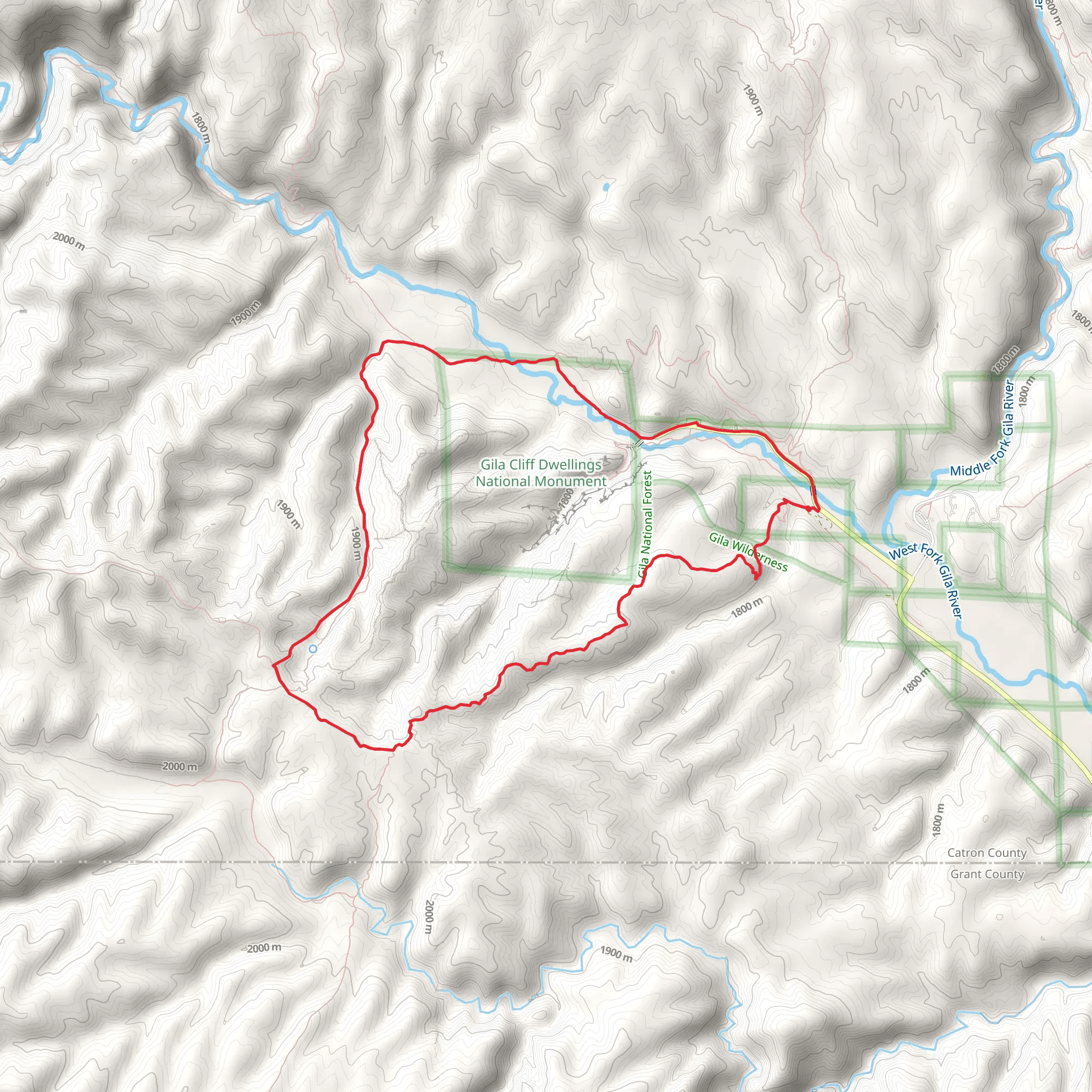 Granny Mountain Trail and GWT Loop mobile static map