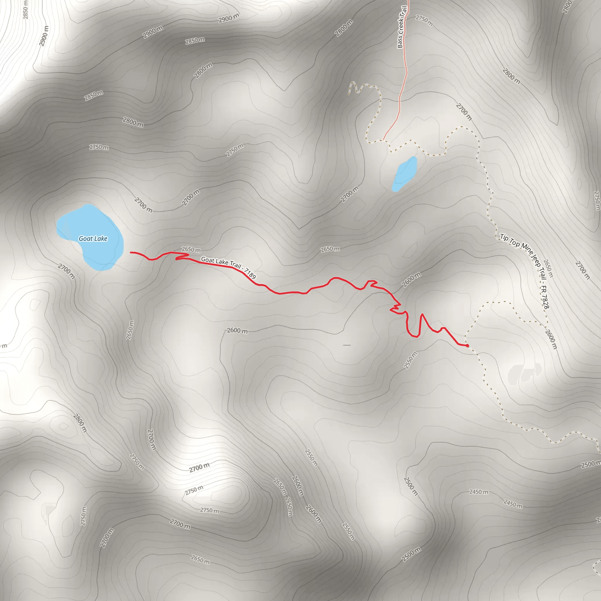 Goat Lake Trail mobile static map