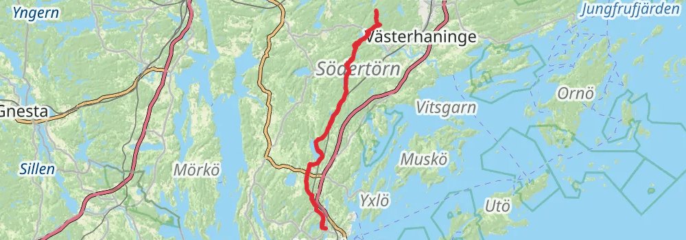 Sörmlandsleden Trail spur 1 Map