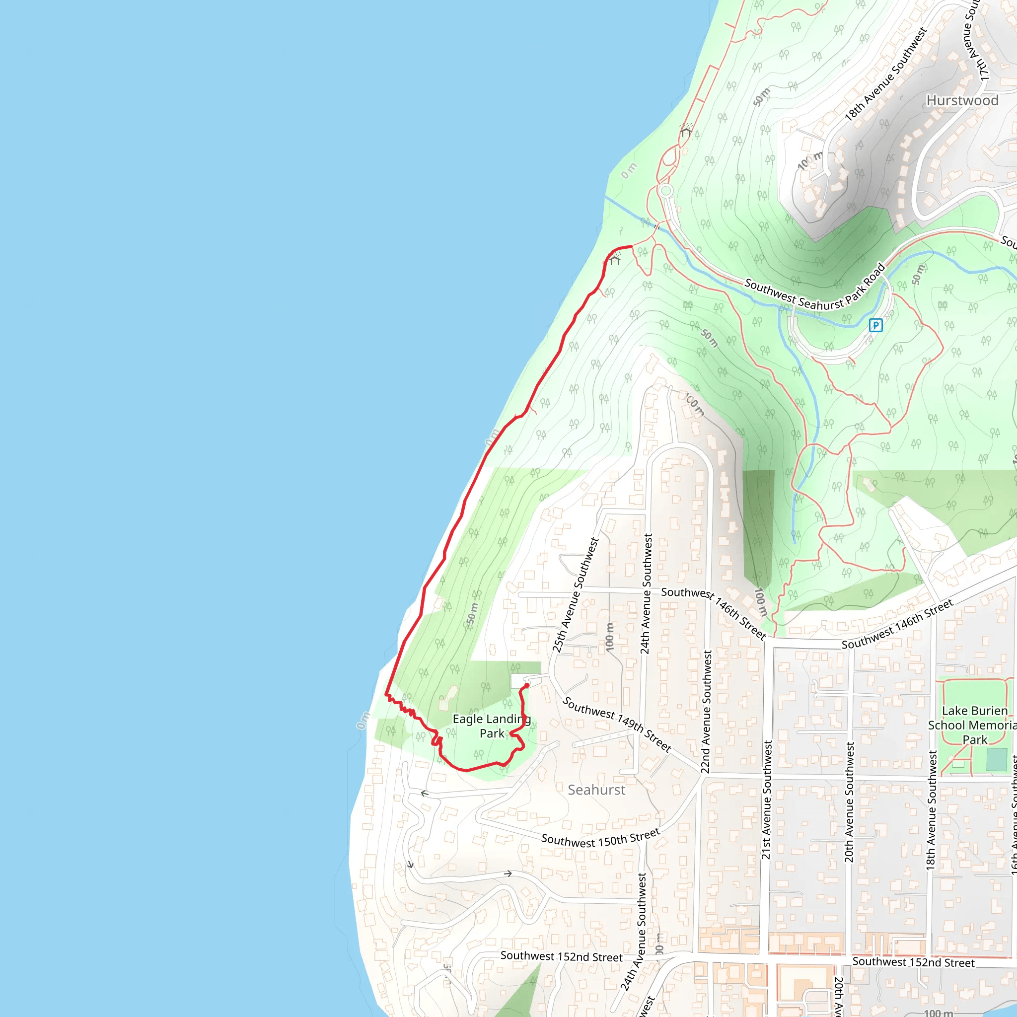 Eagle Landing Park and Sea Star Shelter mobile static map