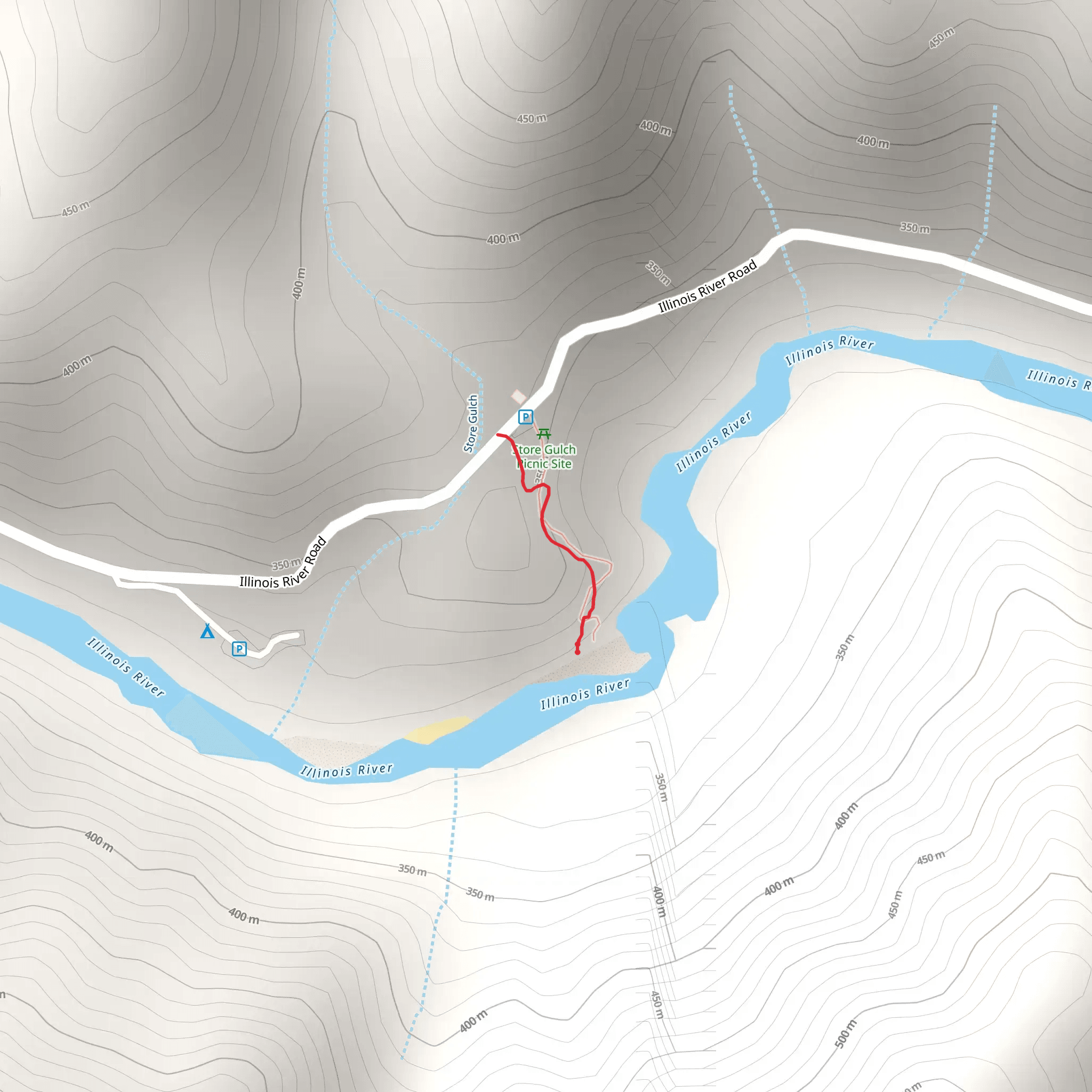 Store Gulch Trail mobile static map