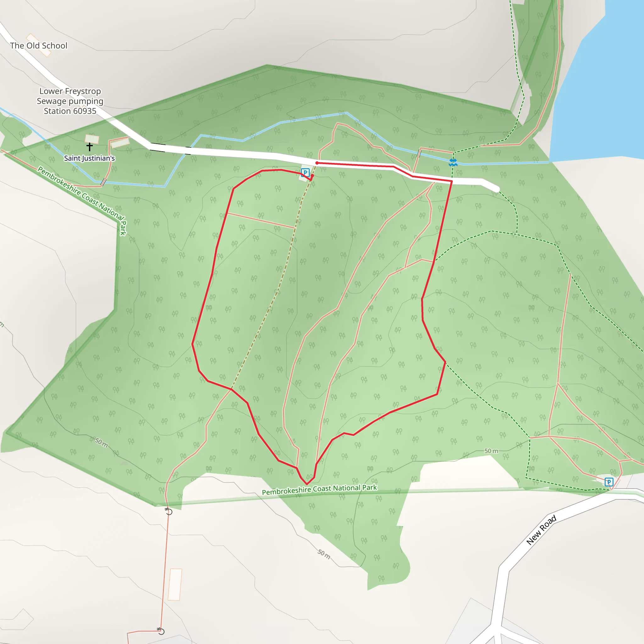 Little Milford Wood mobile static map