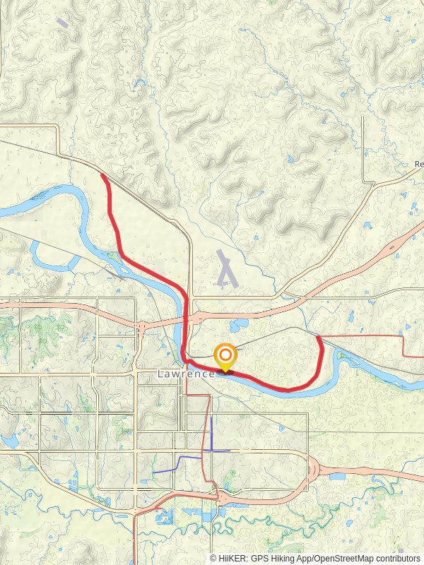 Lawrence Levee Trail from Oak Street