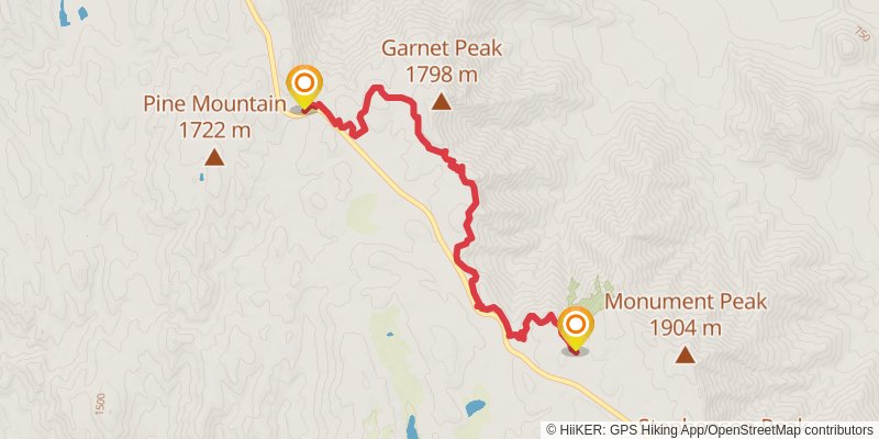 Pacific Crest Trail - California stage 5 Map