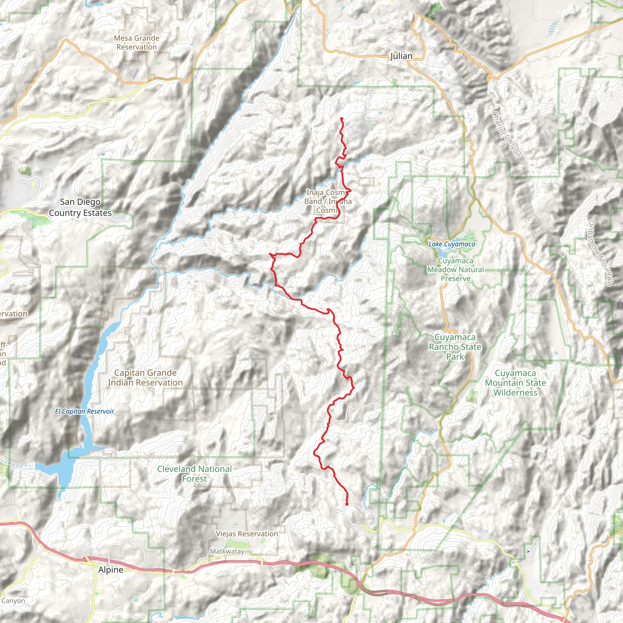 Boulder Creek Road Walk mobile static map