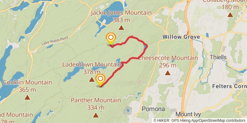 Suffern Bear Mountain Trail alt 2 Map