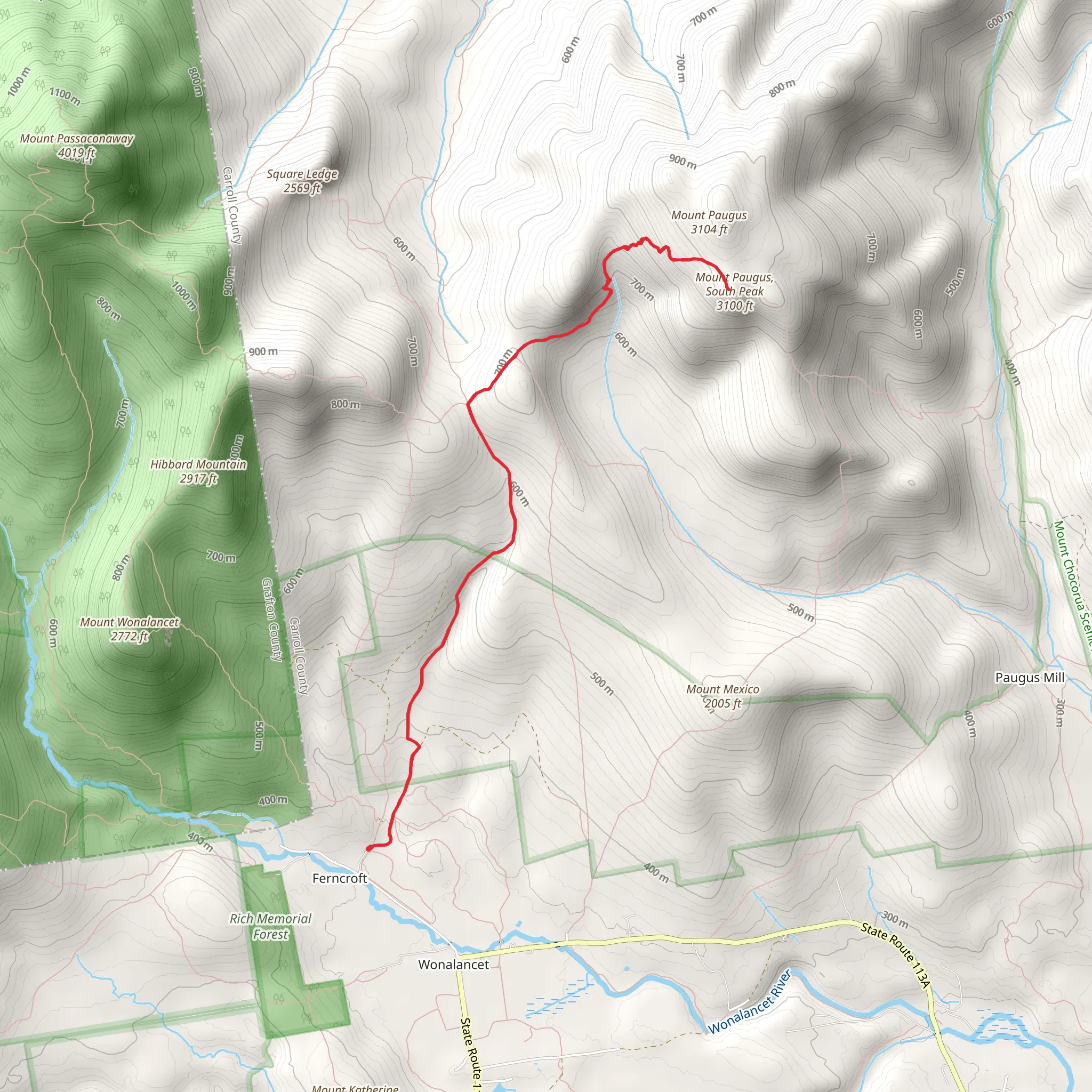 Lawrence Trail via Kelley Trail mobile static map