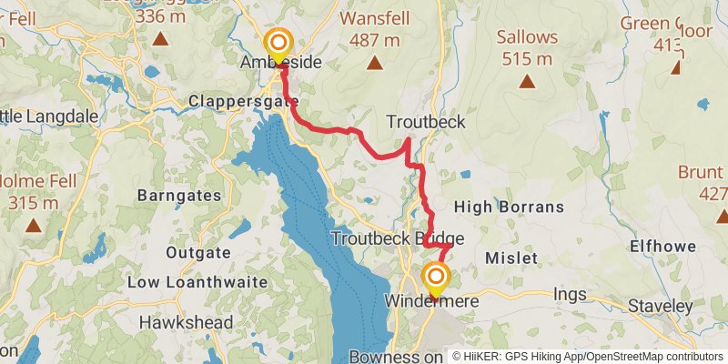 Lake District Loop Walk stage 9 Map