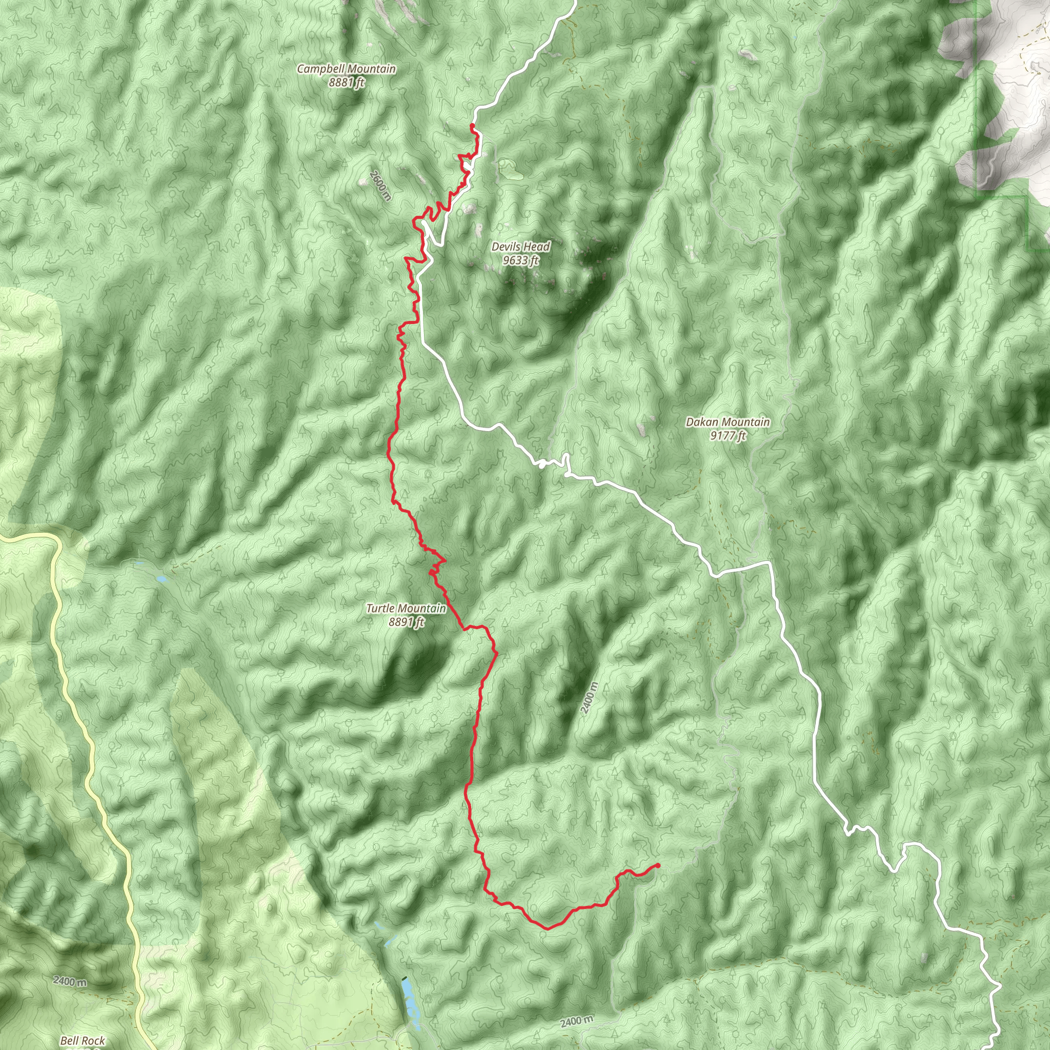 Long Hollow Trail mobile static map