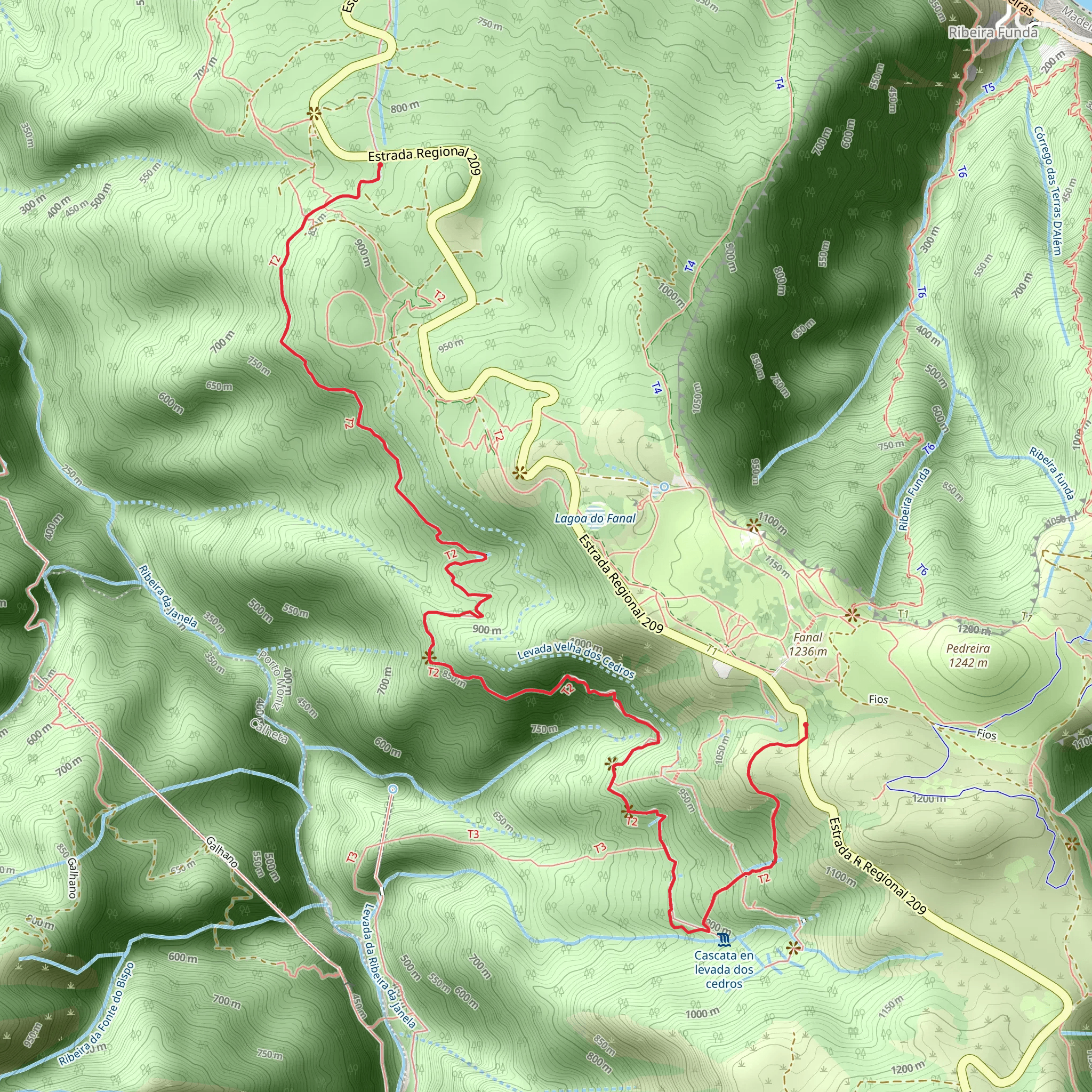 PR 14 Levada dos Cedros mobile static map