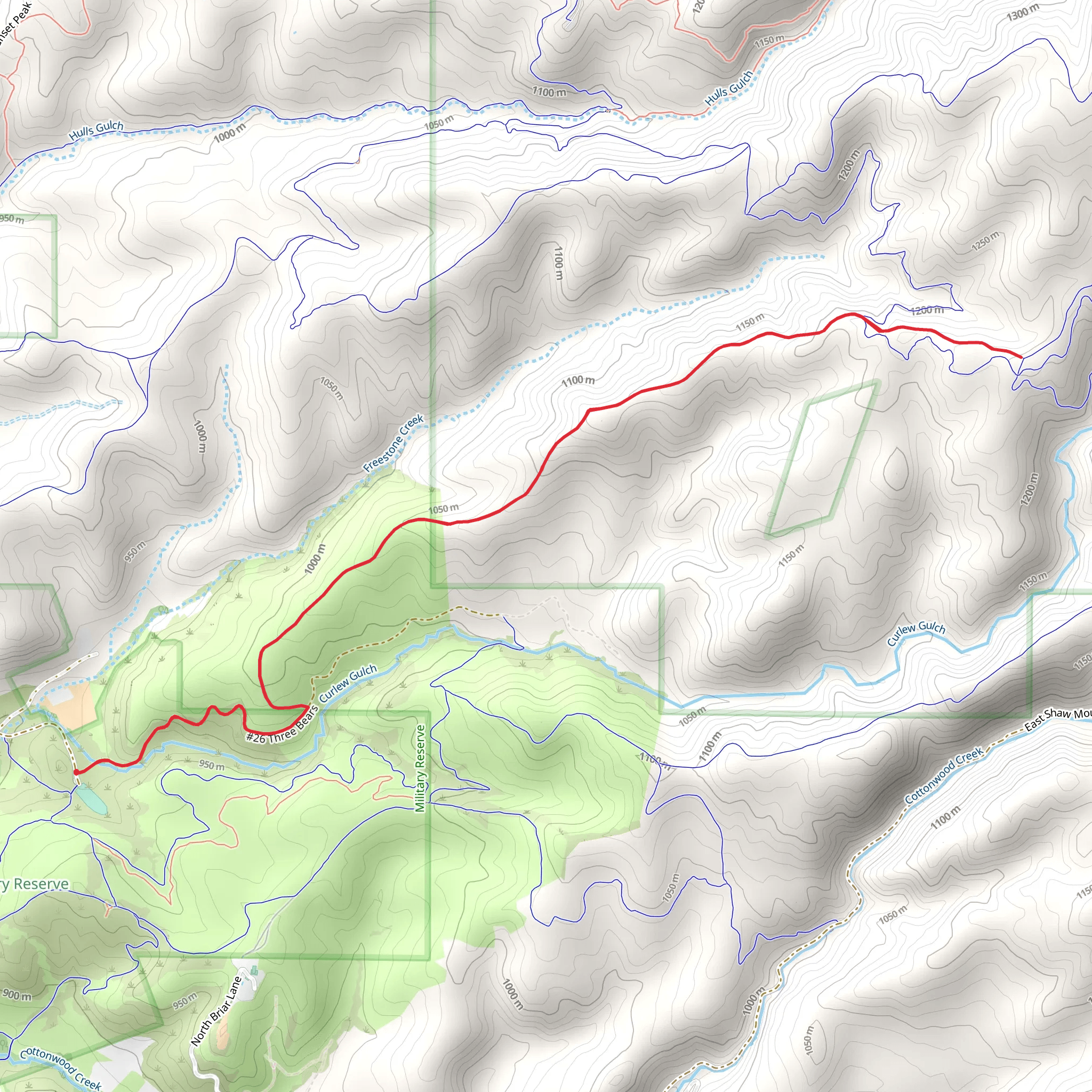 Three Bears and Freestone Ridge mobile static map