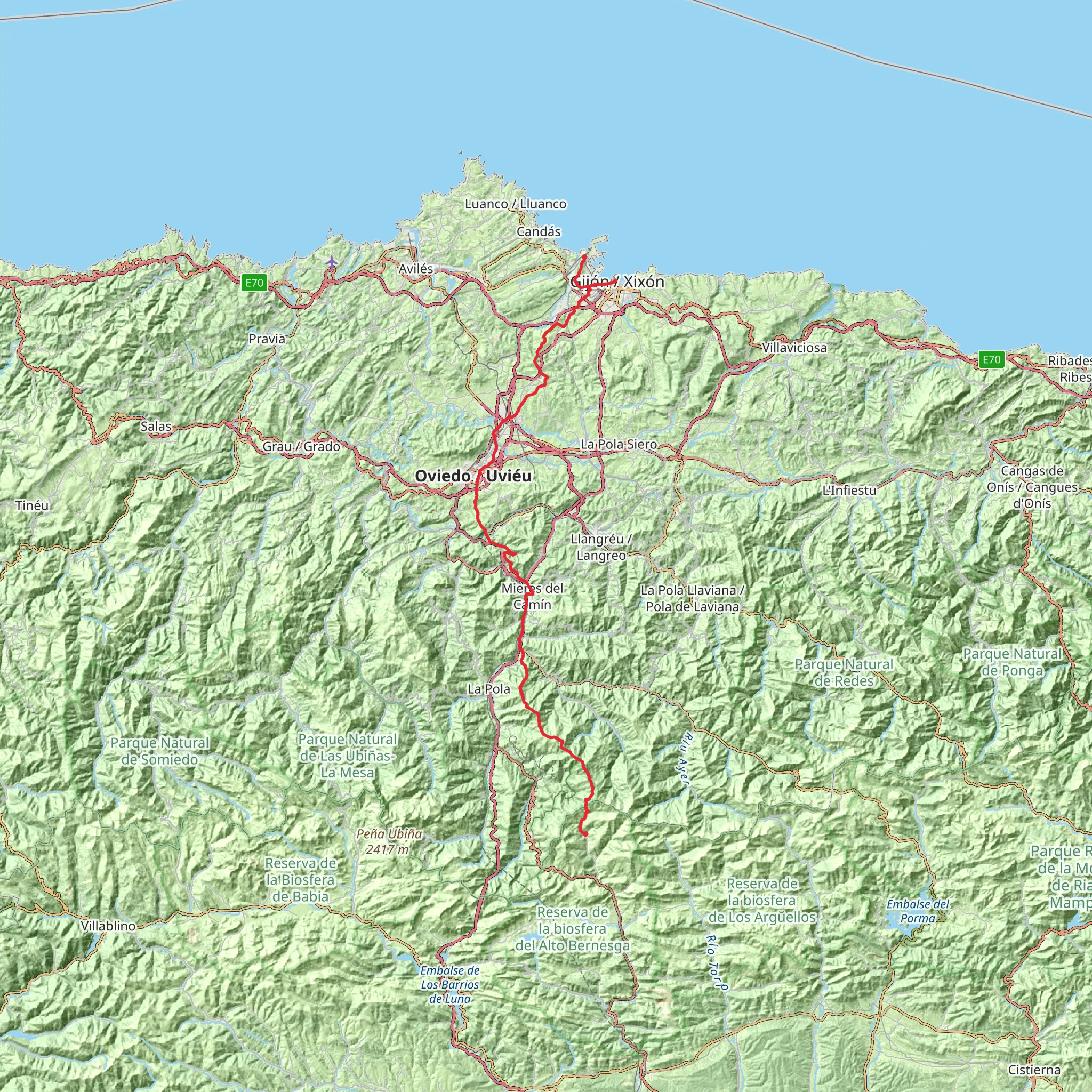 GR 100 Via De La Plata mobile static map
