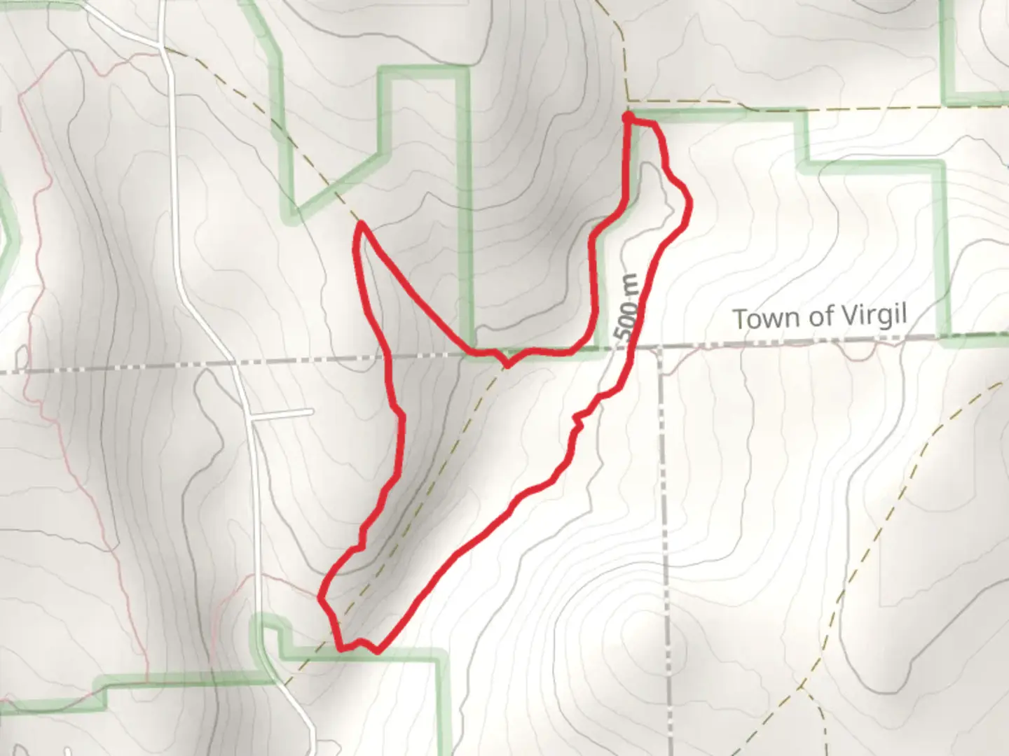 An image depicting the trail Odell Road South Loop and its surrounding area.