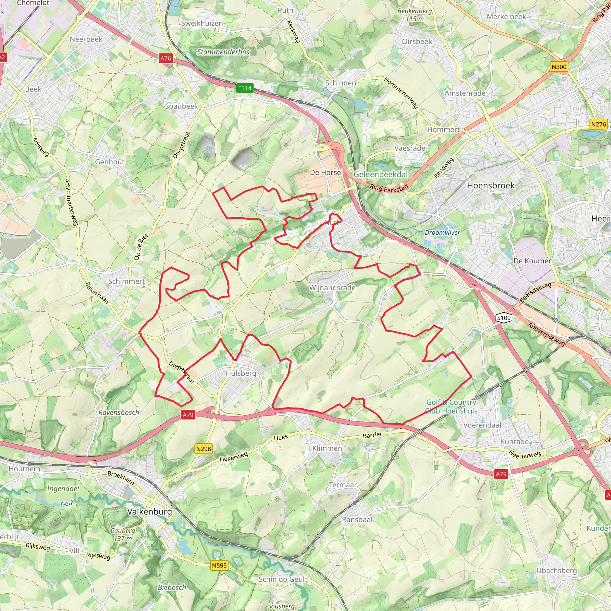 Retersbeek, Hulsberg, Helle and Tervoorst Loop mobile static map