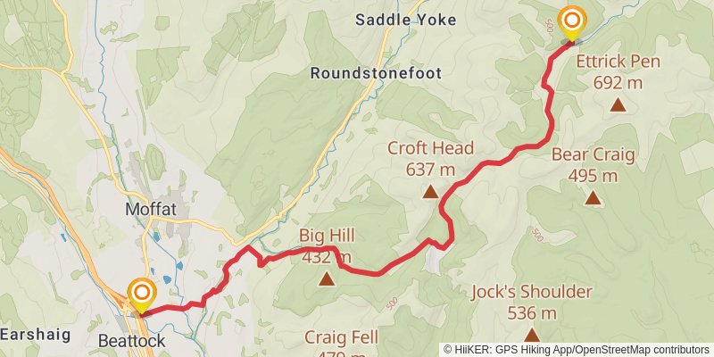 Southern Upland Way stage 11 Map