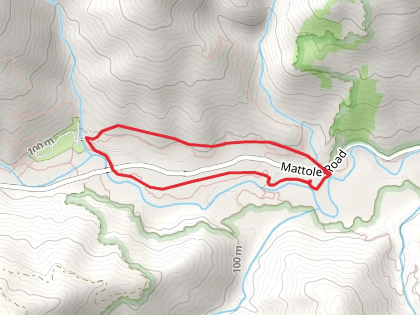 An image depicting the trail Homestead Trail and Bull Creek Trail North Loop and its surrounding area.