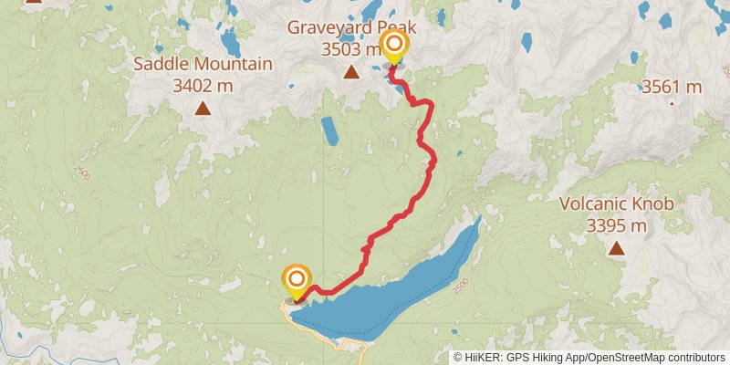 Graveyard Lakes via Goodale Pass Trail stage 2 Map