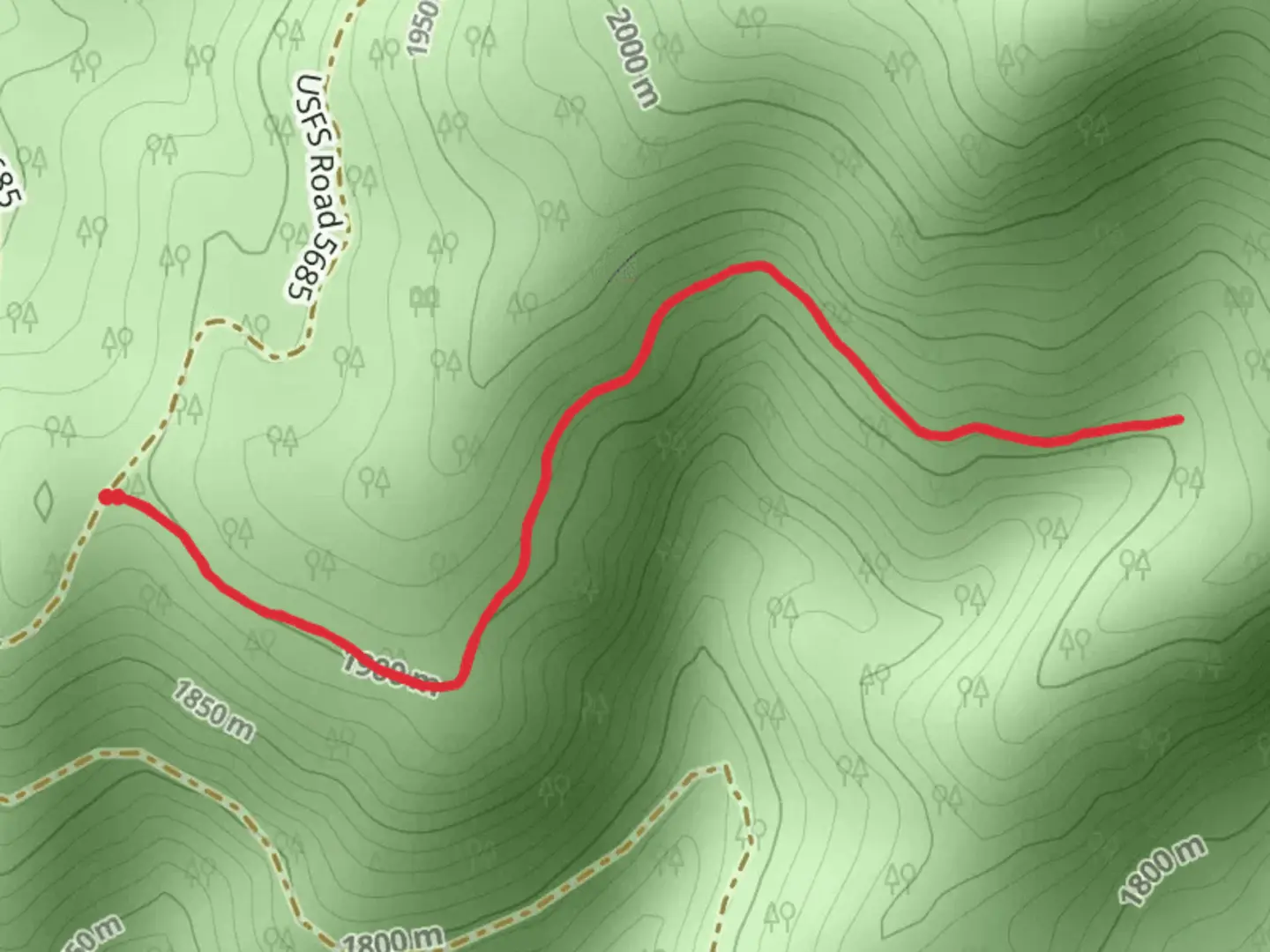 An image depicting the trail Salt Creek Trail and its surrounding area.