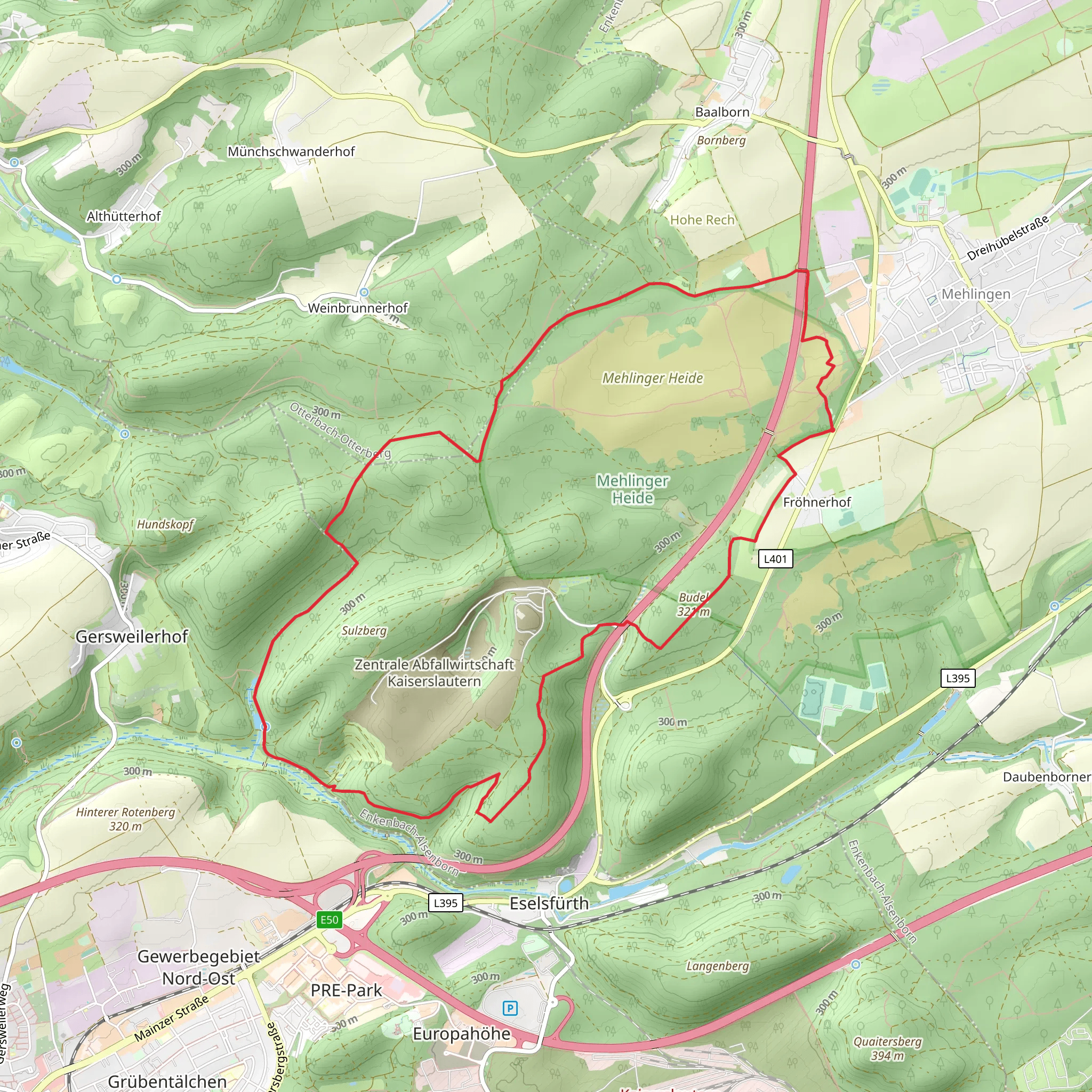 Hochfelsweg mobile static map