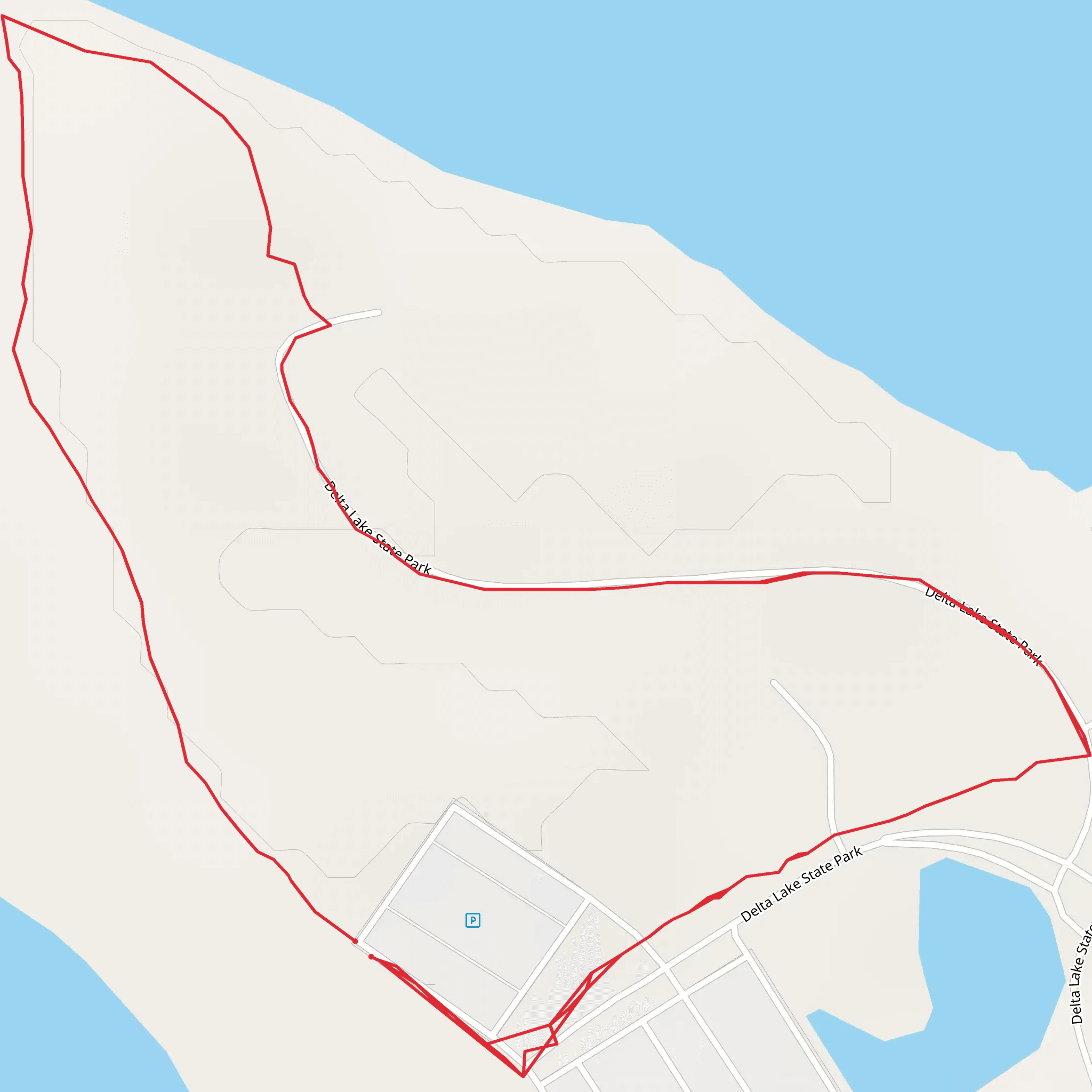 Delta Lake State Park Loop mobile static map