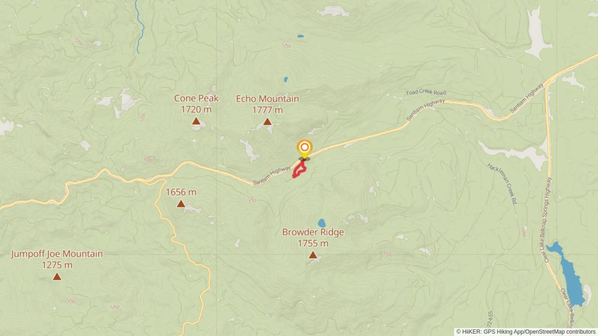 An image depicting the trail Hackleman Old Growth Loop Trail and its surrounding area.