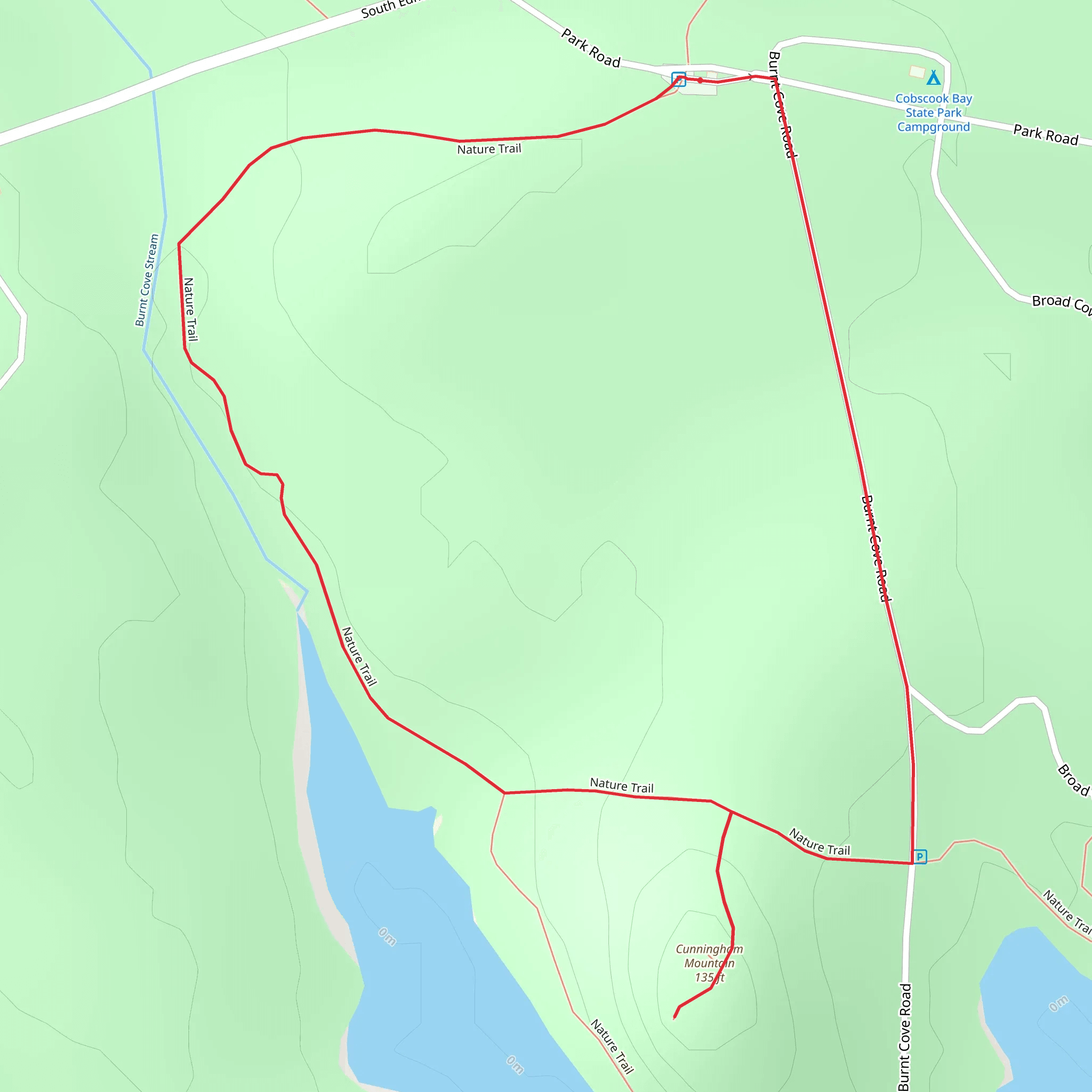 Cunningham Mountain Loop Trail mobile static map