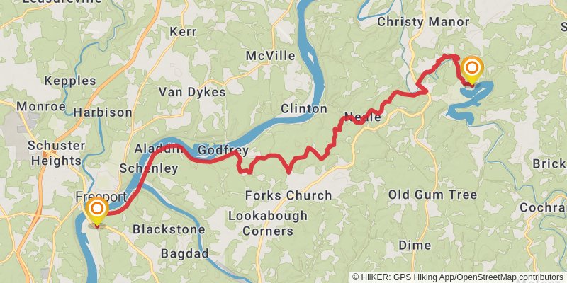 Baker Trail stage 11 Map