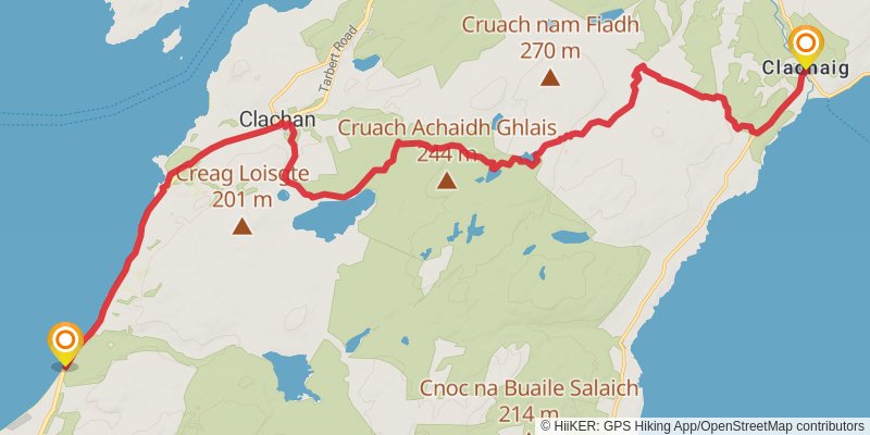 Kintyre Way stage 2 Map