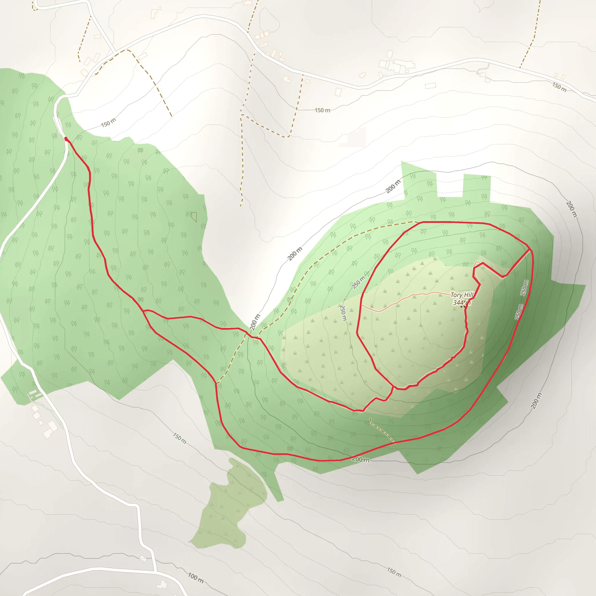 Tory Hill - Frochans Loop mobile static map