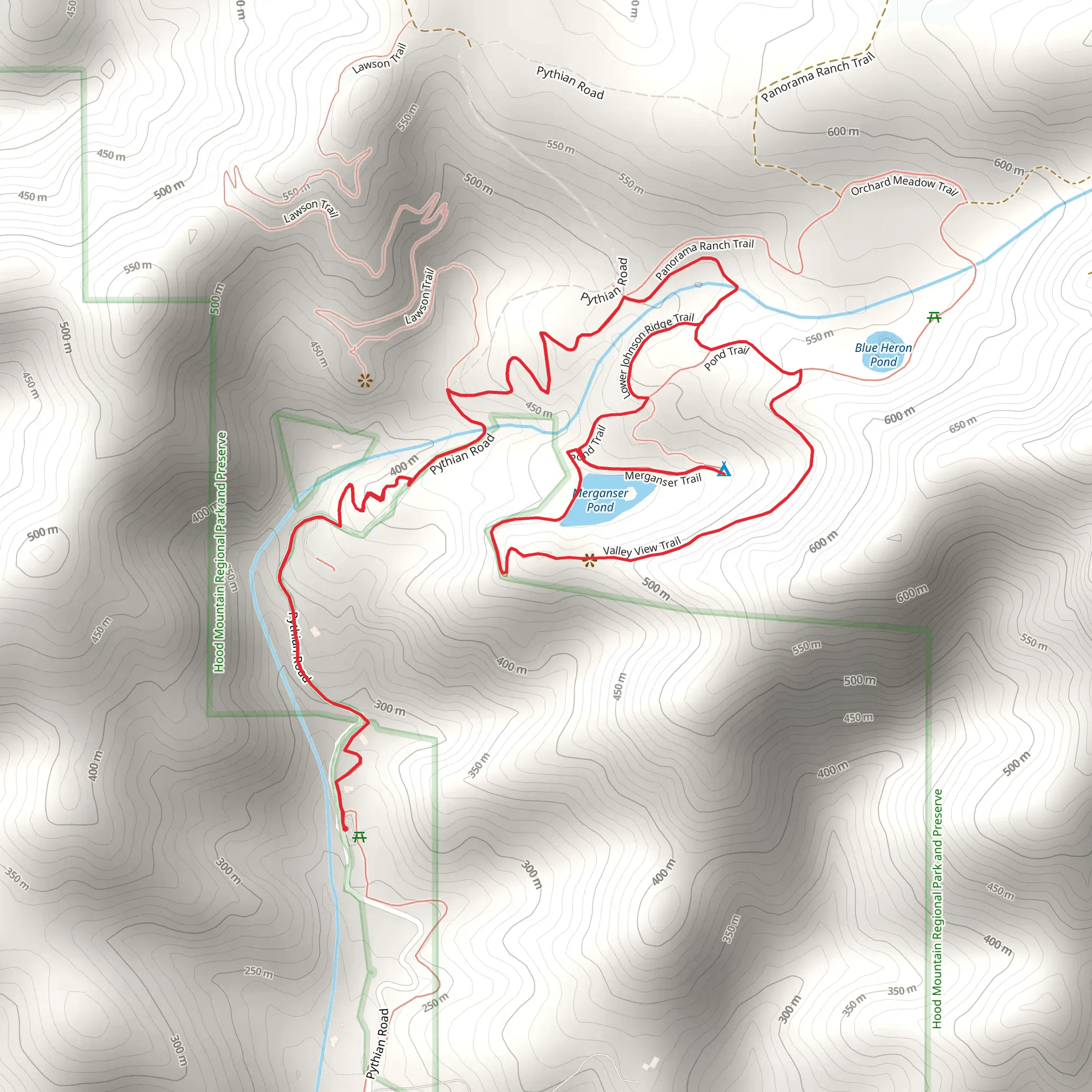 Merganser Pond Loop mobile static map