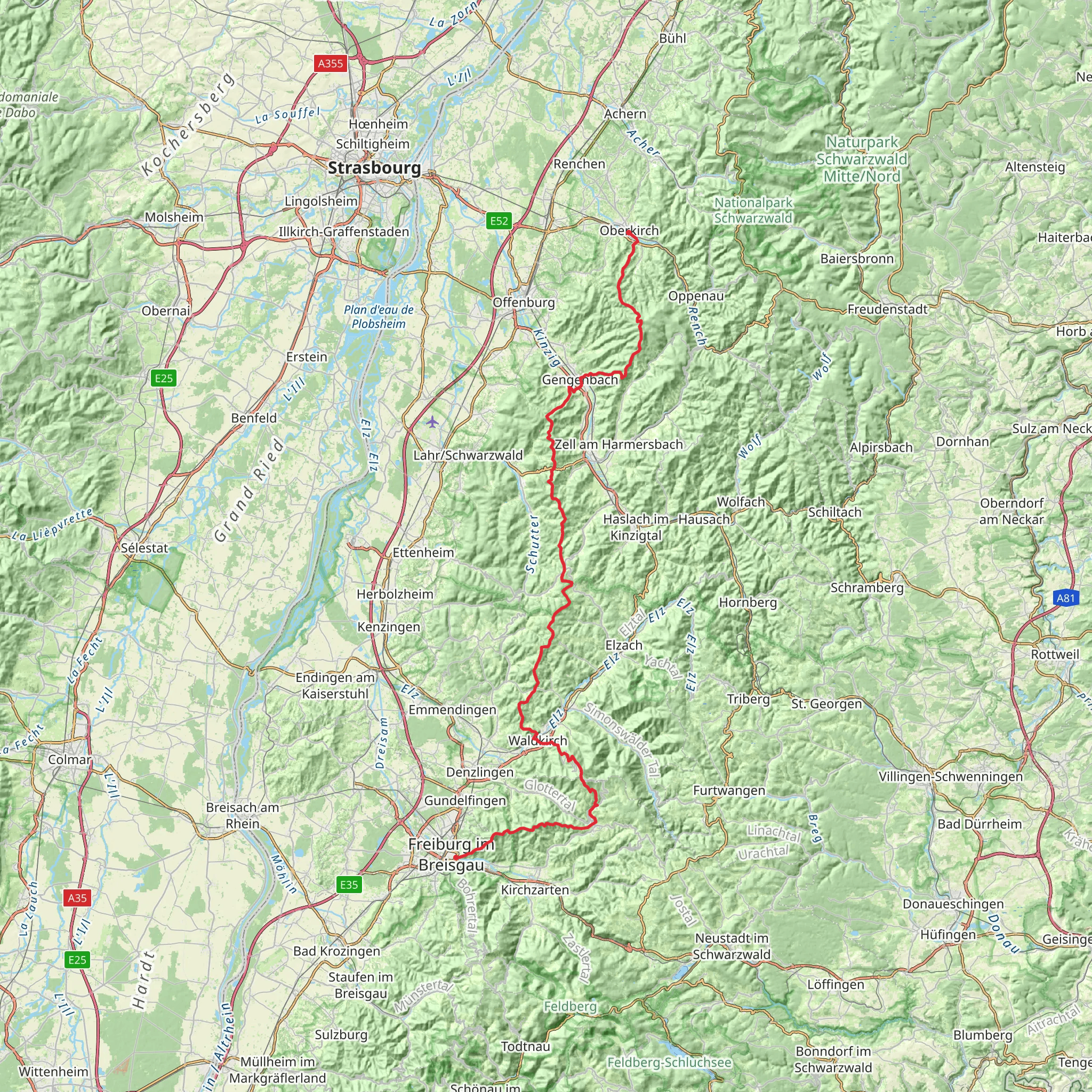 Kandel-Höhenweg mobile static map