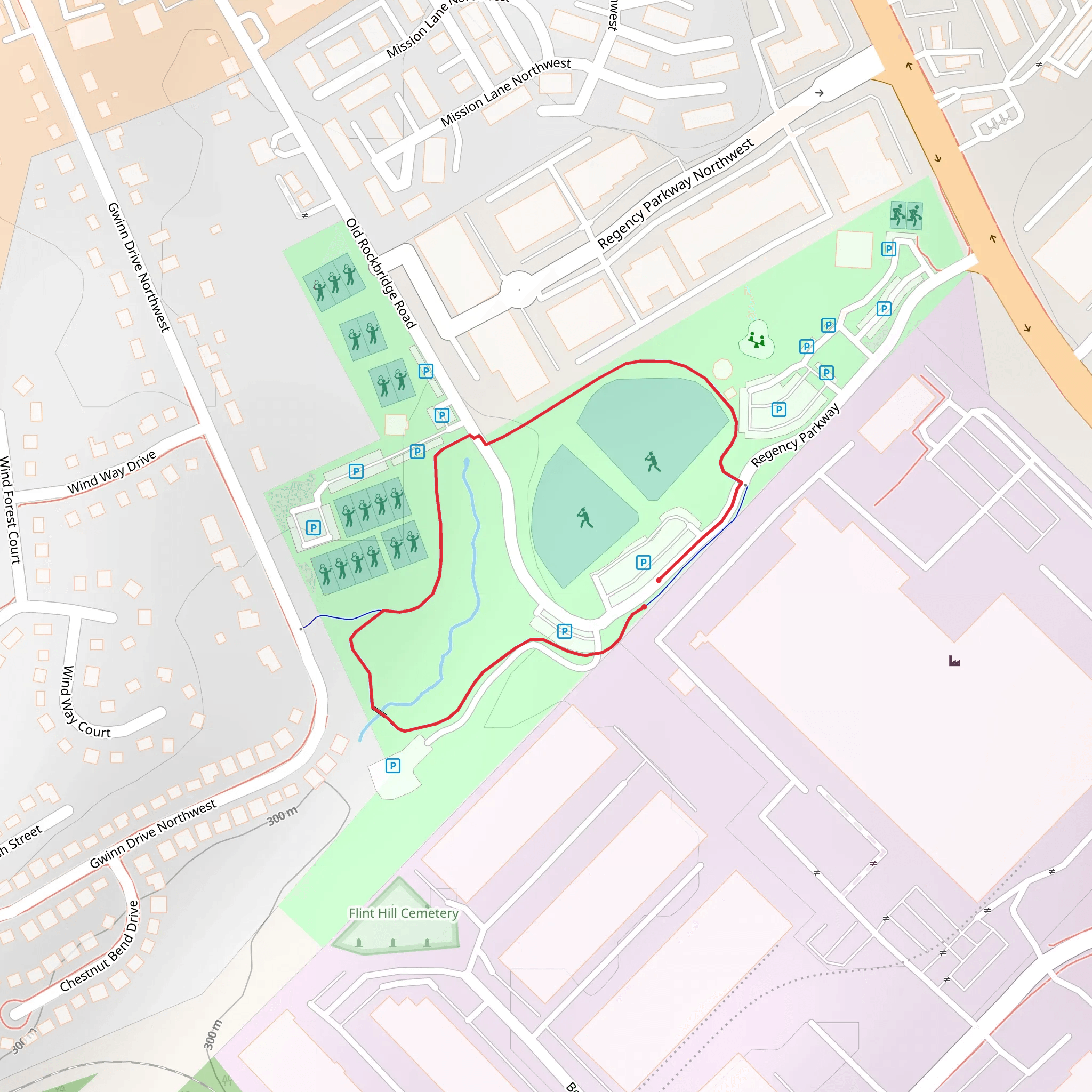 Regency Parkway Loop mobile static map