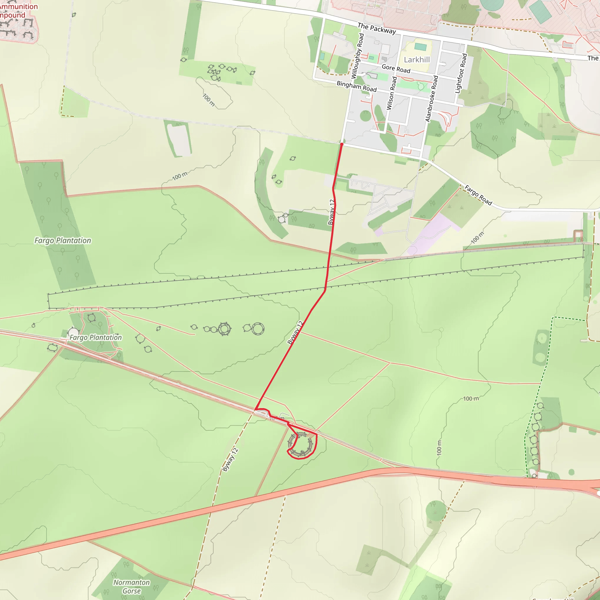 Stonehenge from Larkhill mobile static map