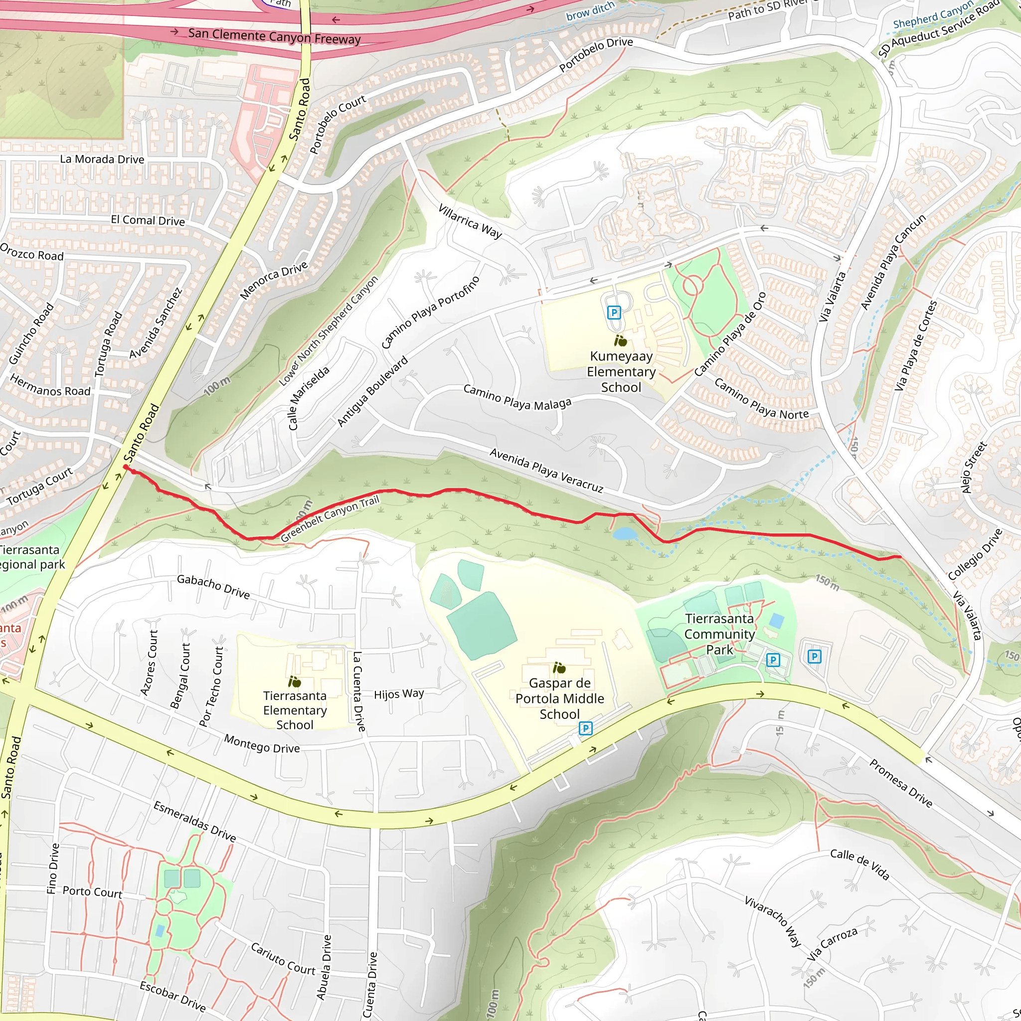 Greenbelt Canyon Trail mobile static map